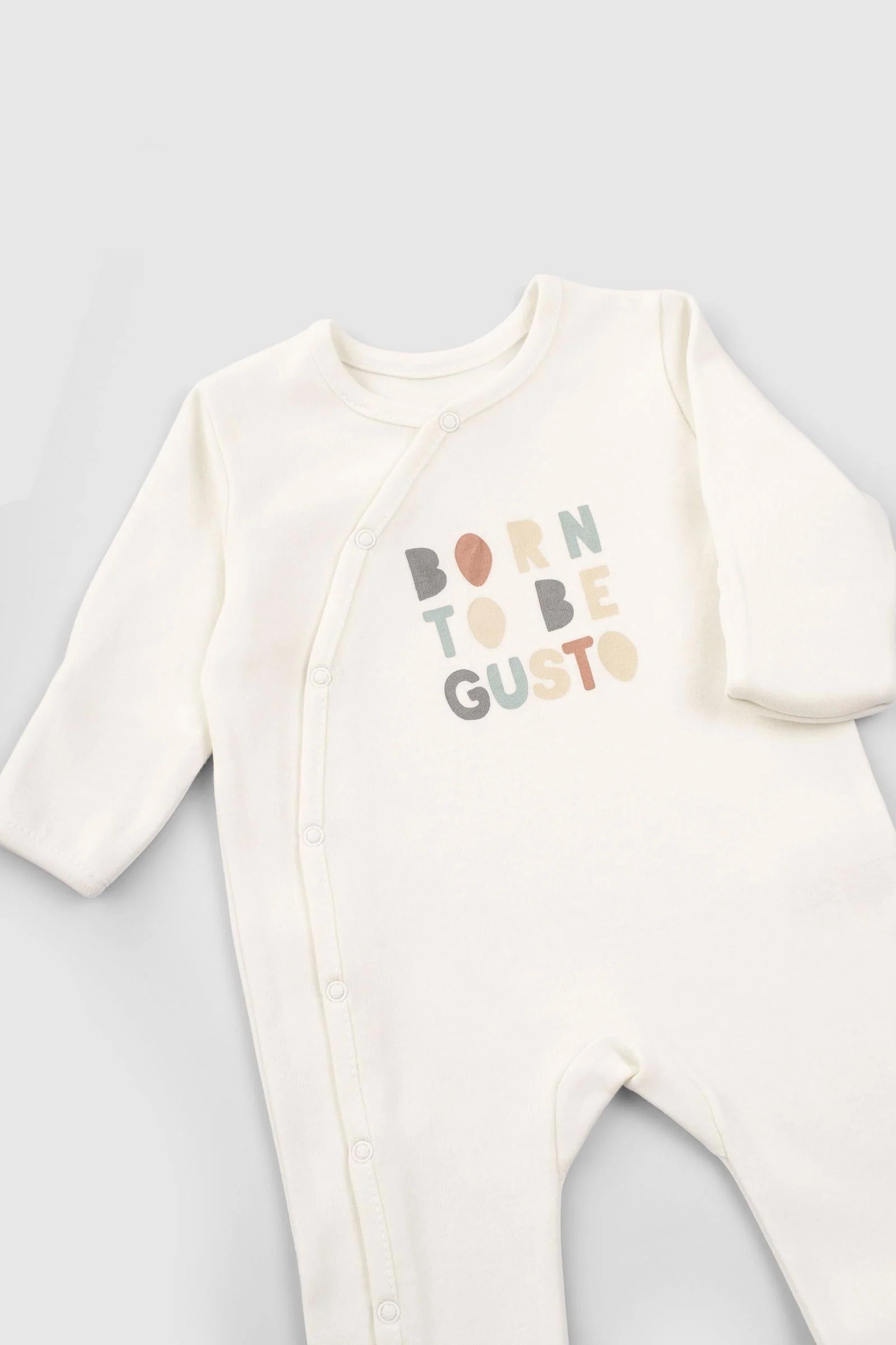 Organic Cotton Footed Onesie Set with Gusto Print (2-pack)