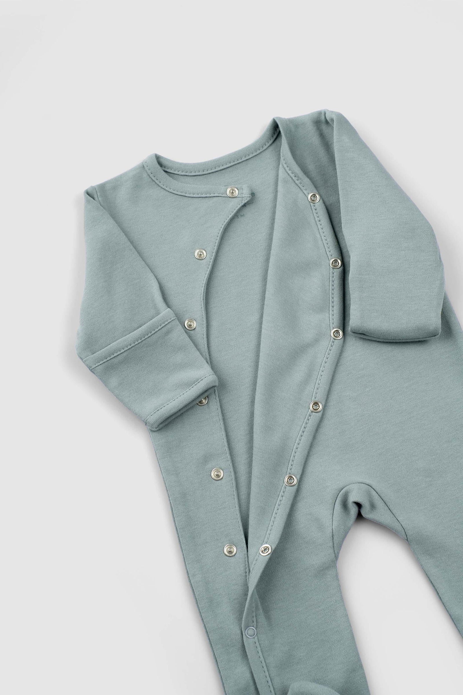 Organic Cotton Footed Onesie Set with Animal Print (3 pack)