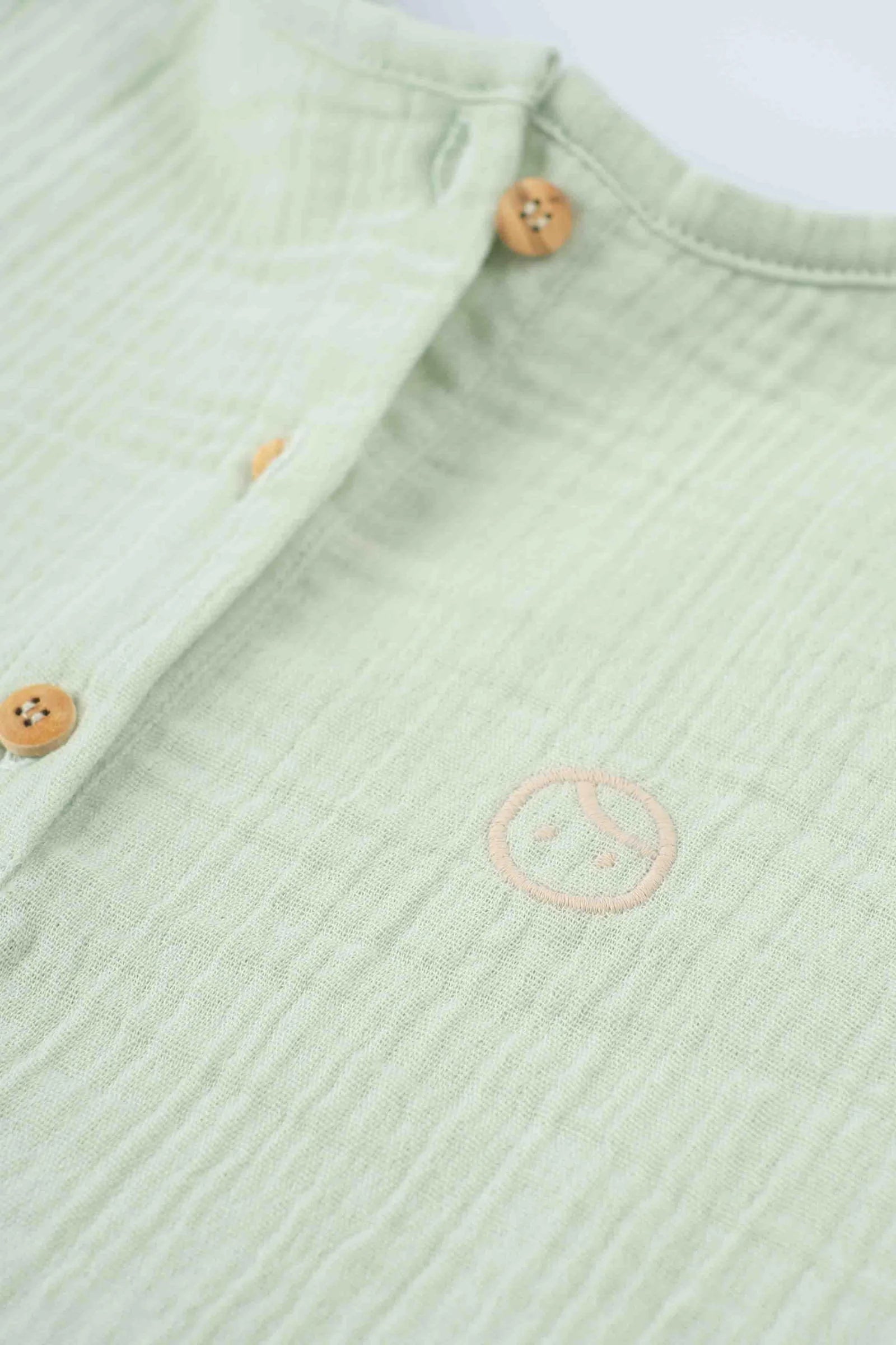 Organic Cotton Muslin T-Shirt - Green