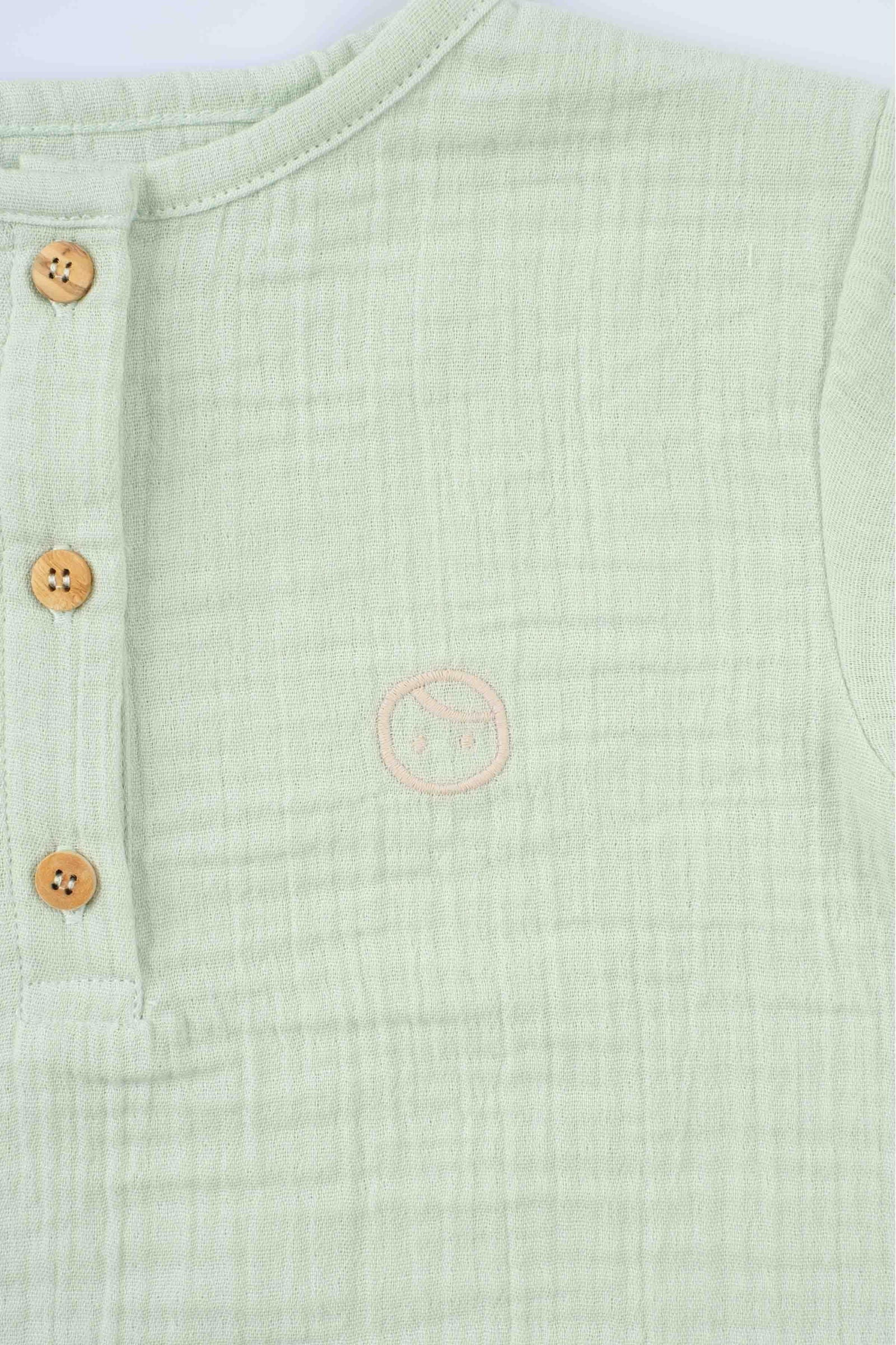 Organic Cotton Muslin T-Shirt - Green