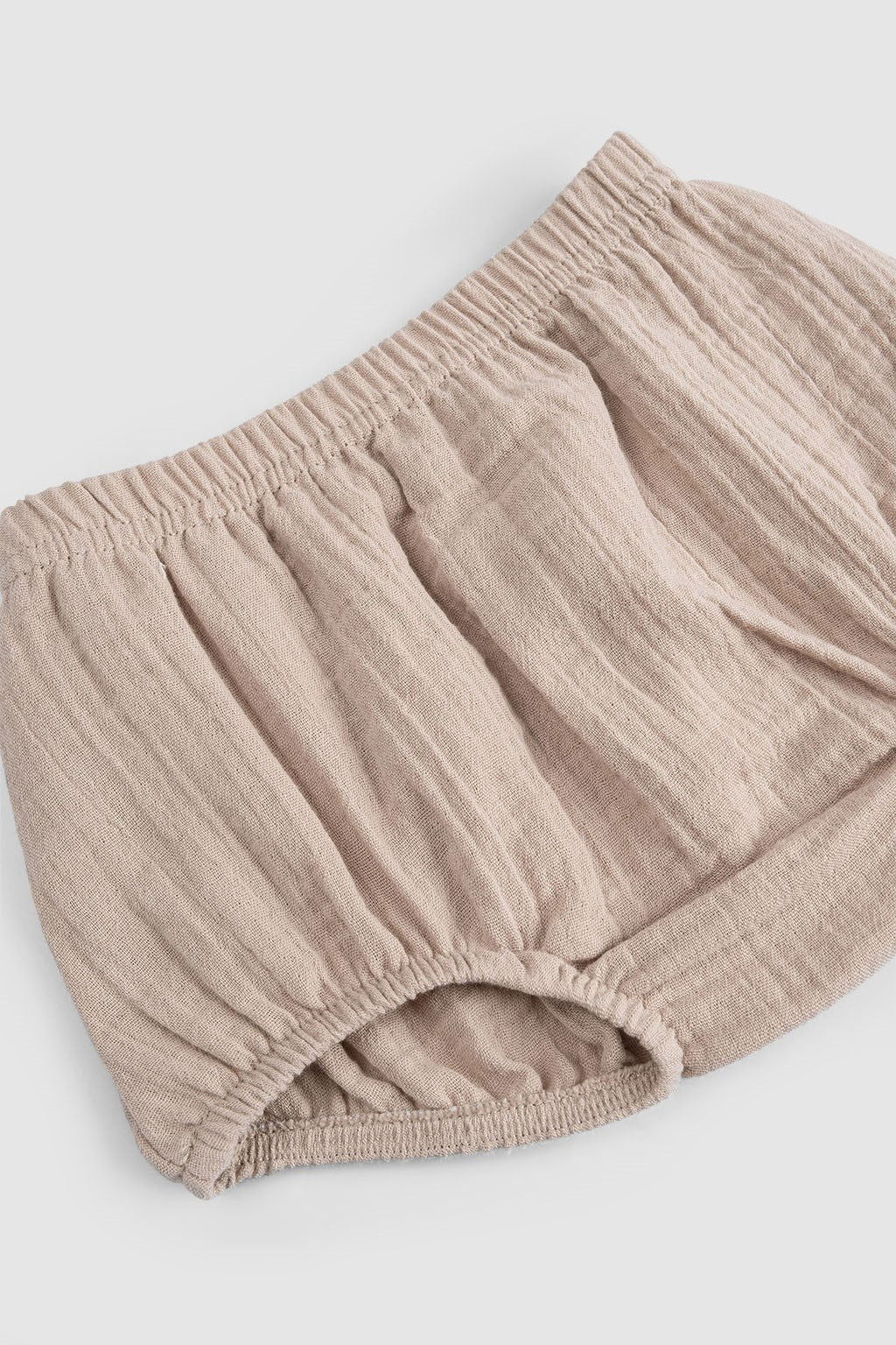 Organic Cotton Muslin Baby Bloomer - Beige
