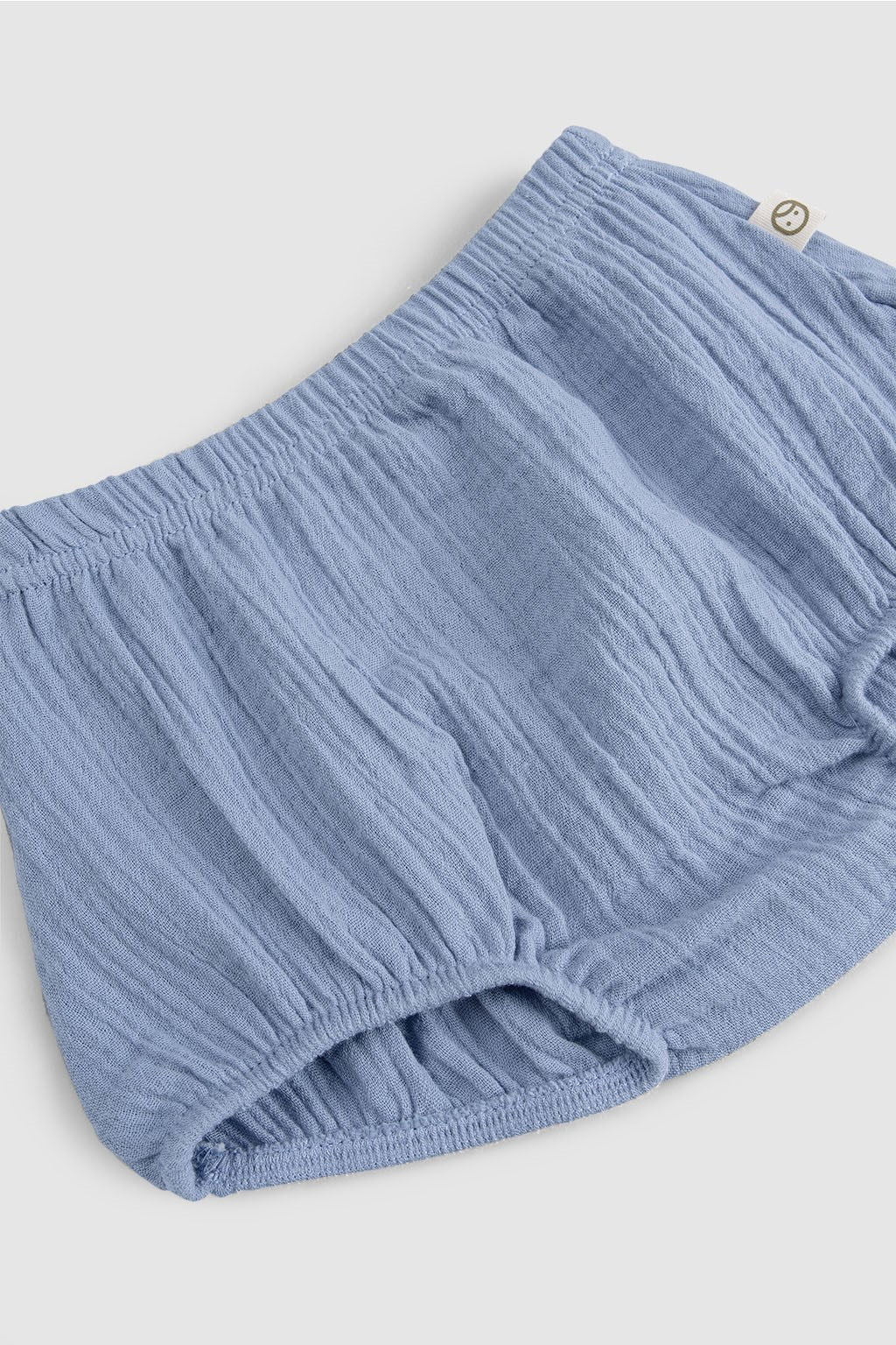Organic Cotton Muslin Baby Bloomer - Blue