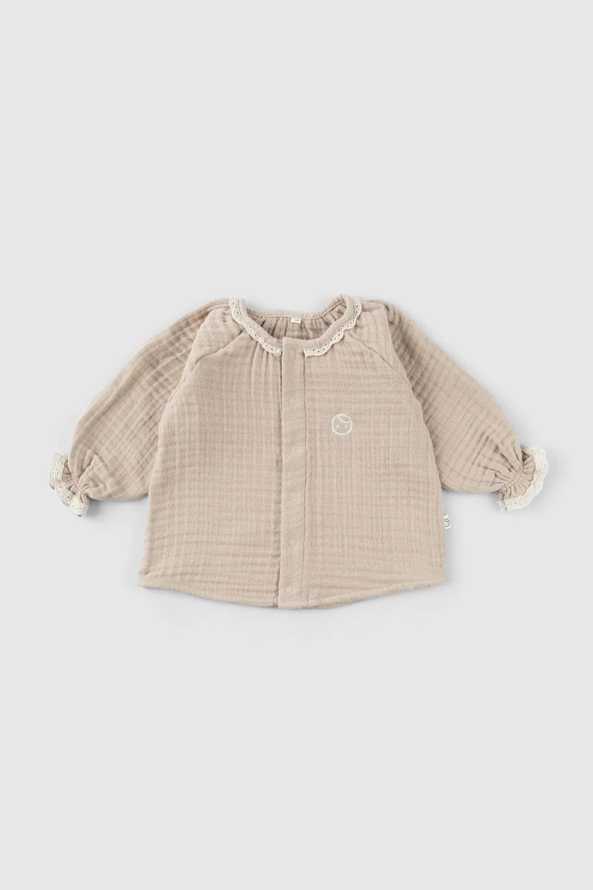 Organic Cotton Muslin Shirt - Beige