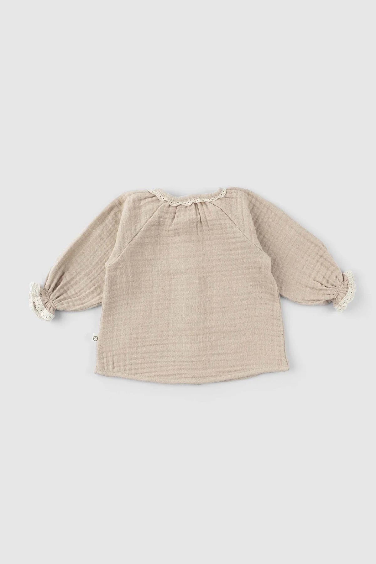 Organic Cotton Muslin Shirt - Beige