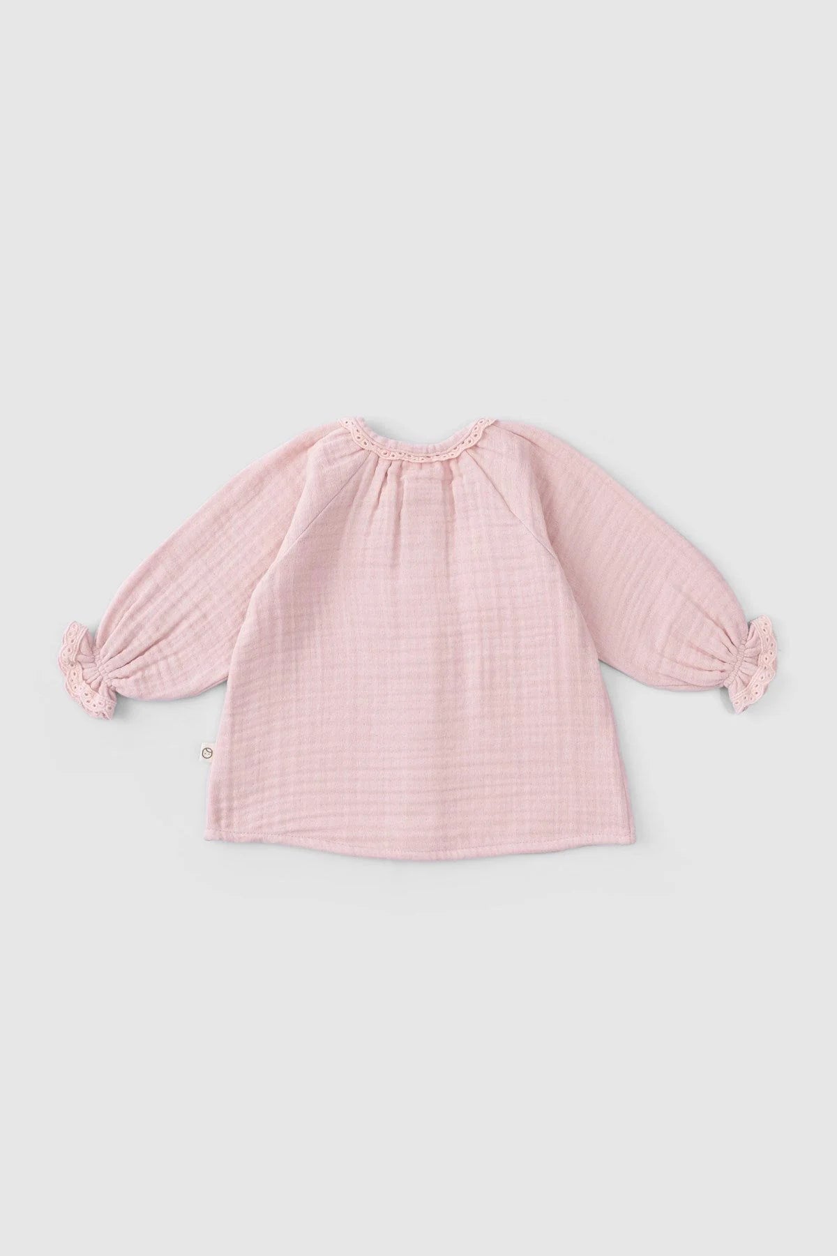 Organic Cotton Muslin Shirt - Pink