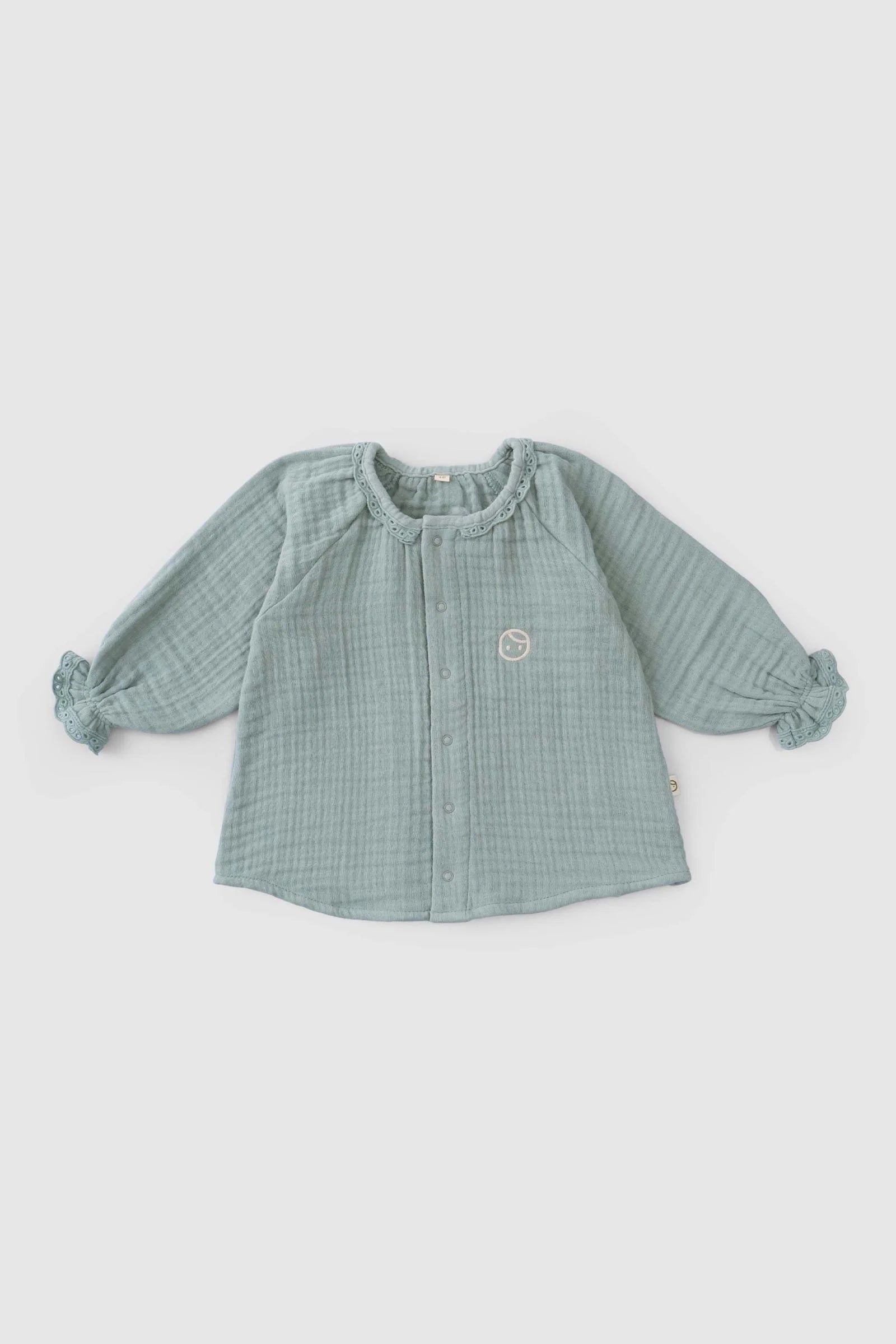 Organic Cotton Muslin Shirt - Green
