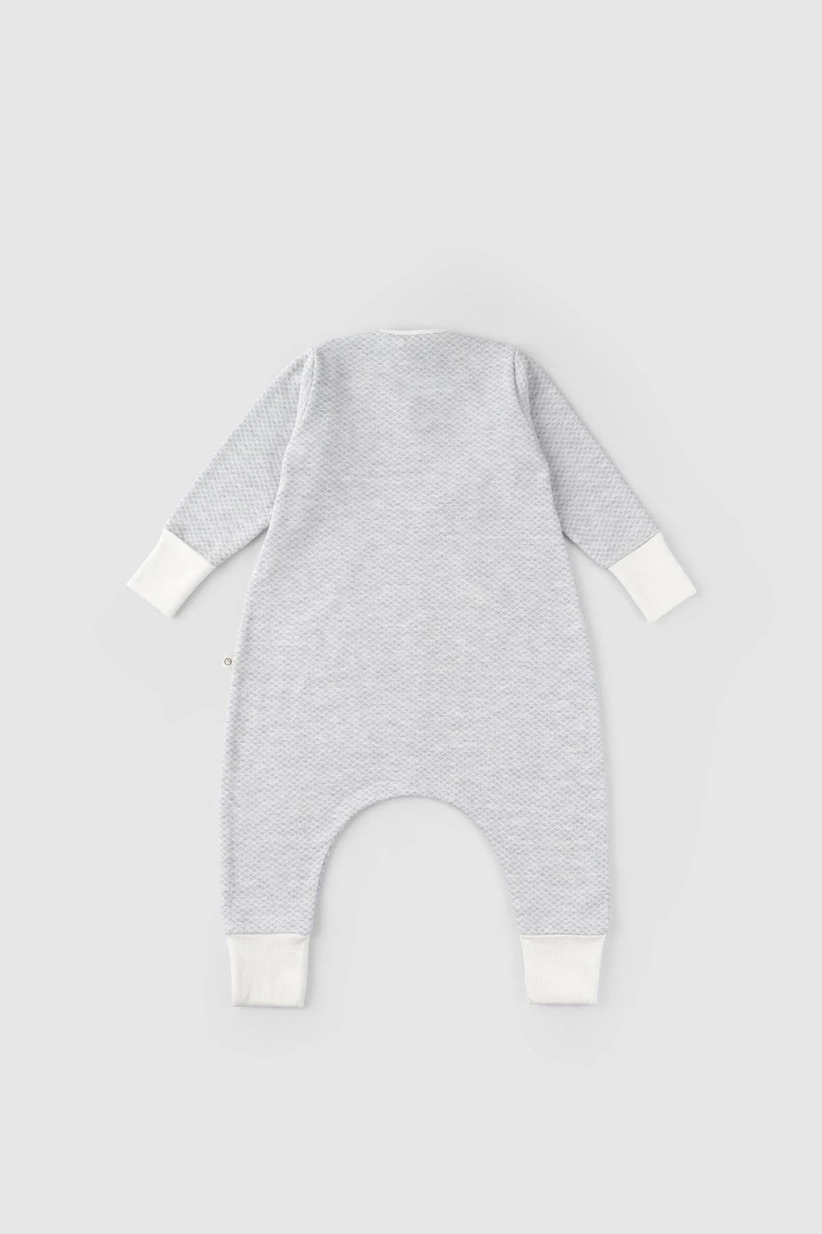 Organic Cotton Quilted Onesie - Gray