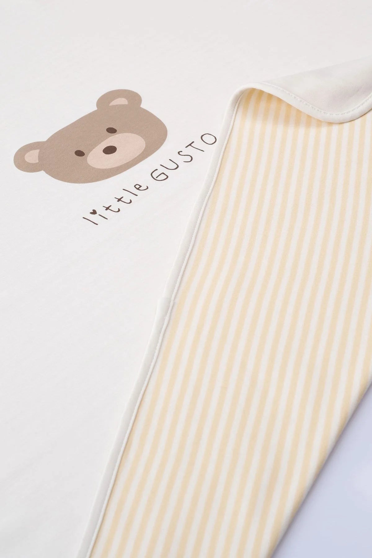 Organic Cotton Double Layer Playtime Baby Blanket - Bear