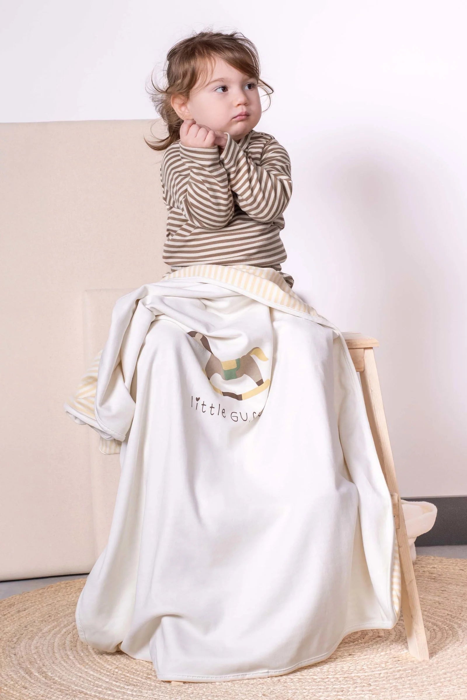 Organic Cotton Double Layer Playtime Baby Blanket - Horse