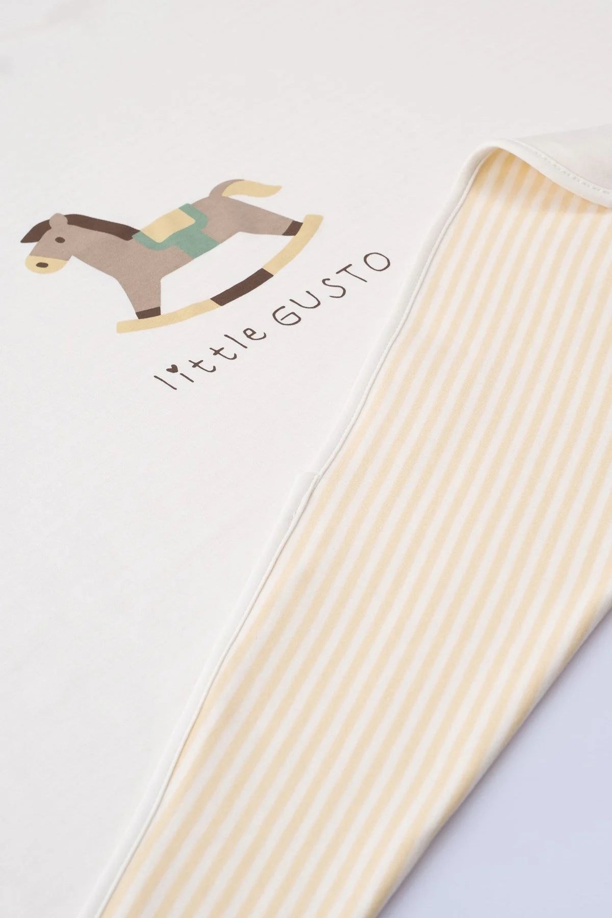 Organic Cotton Double Layer Playtime Baby Blanket - Horse