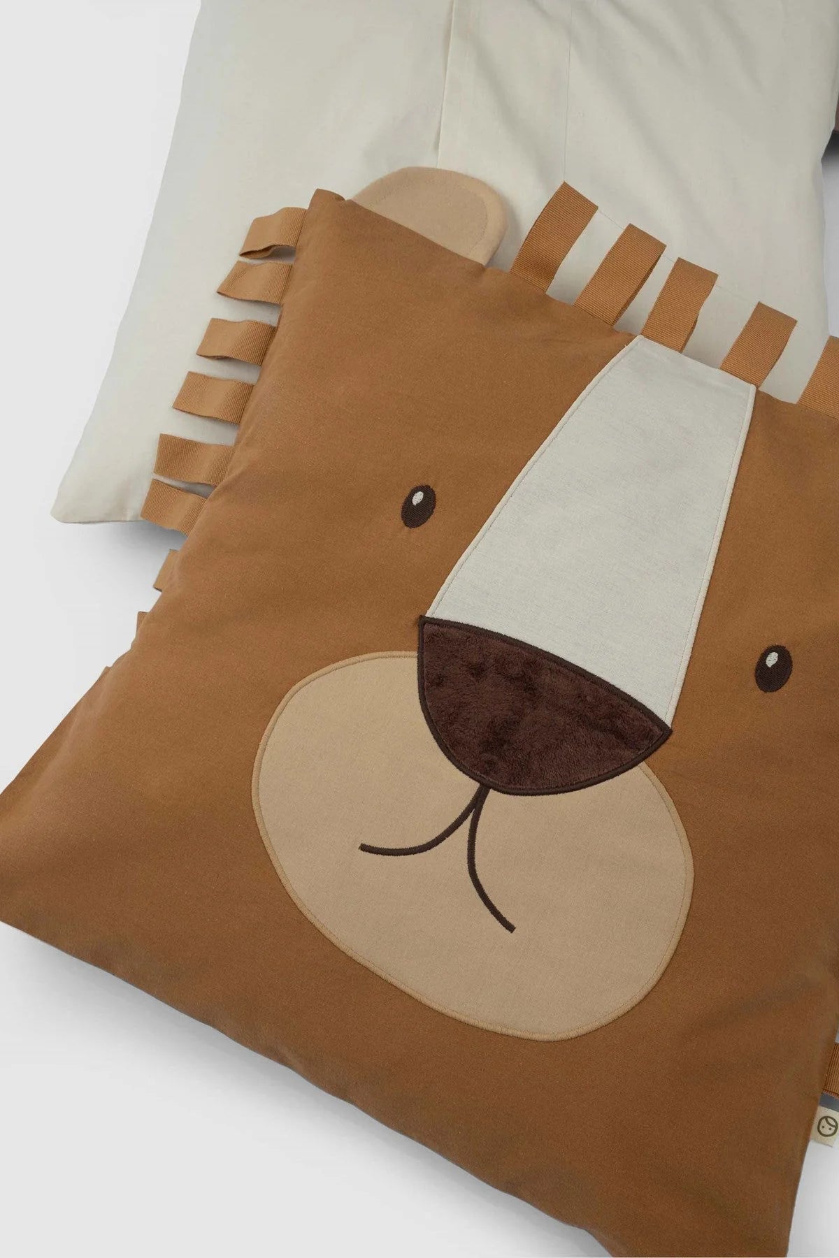 Organic Cotton Square Pillow - Lion