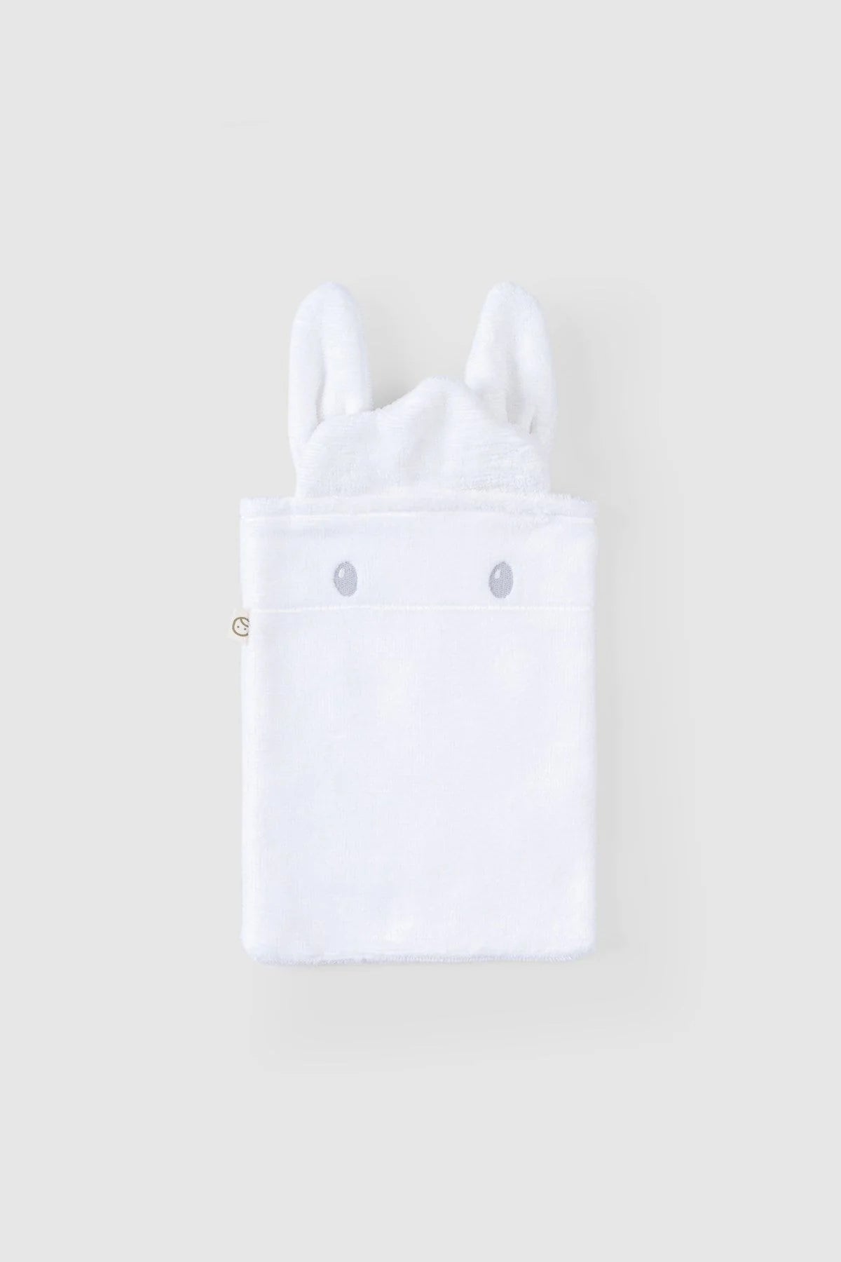 Organic Cotton Baby Bathcape and Pouch Set - White