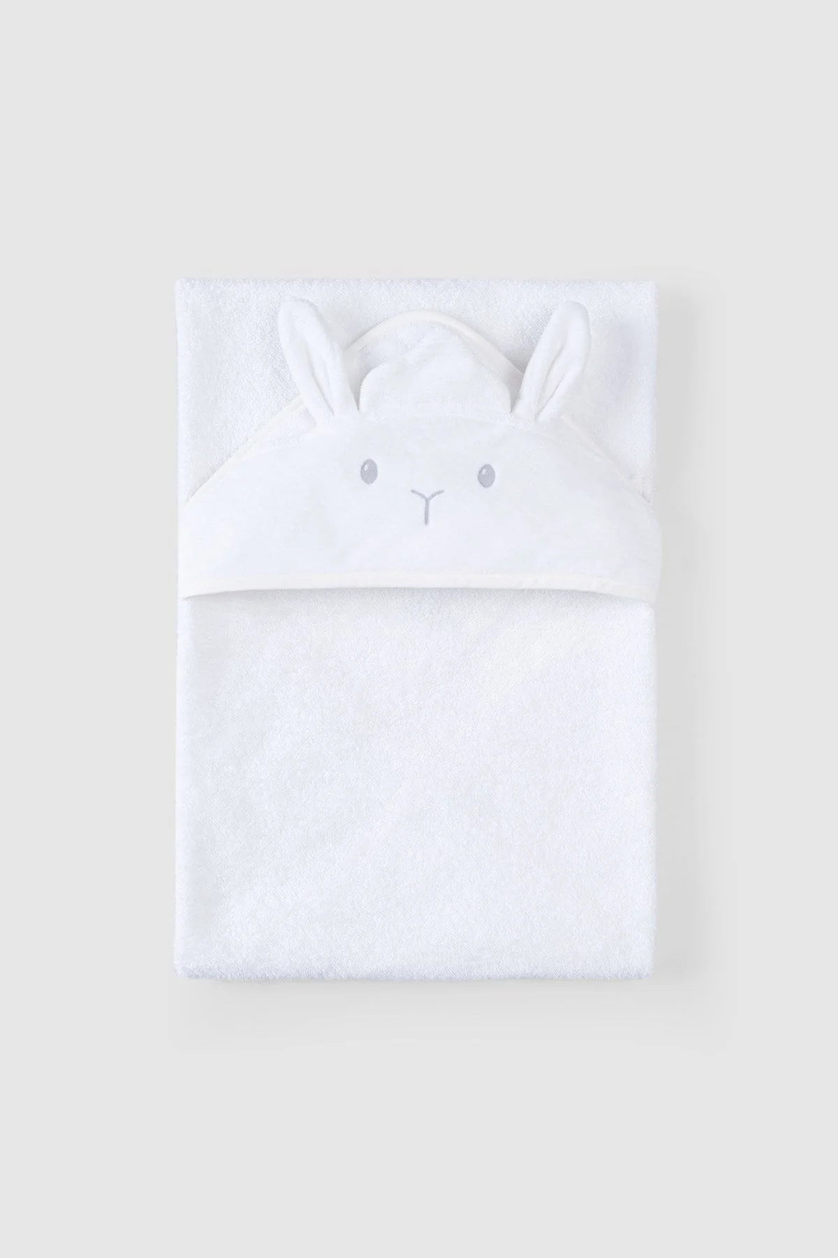 Organic Cotton Baby Bathcape and Pouch Set - White