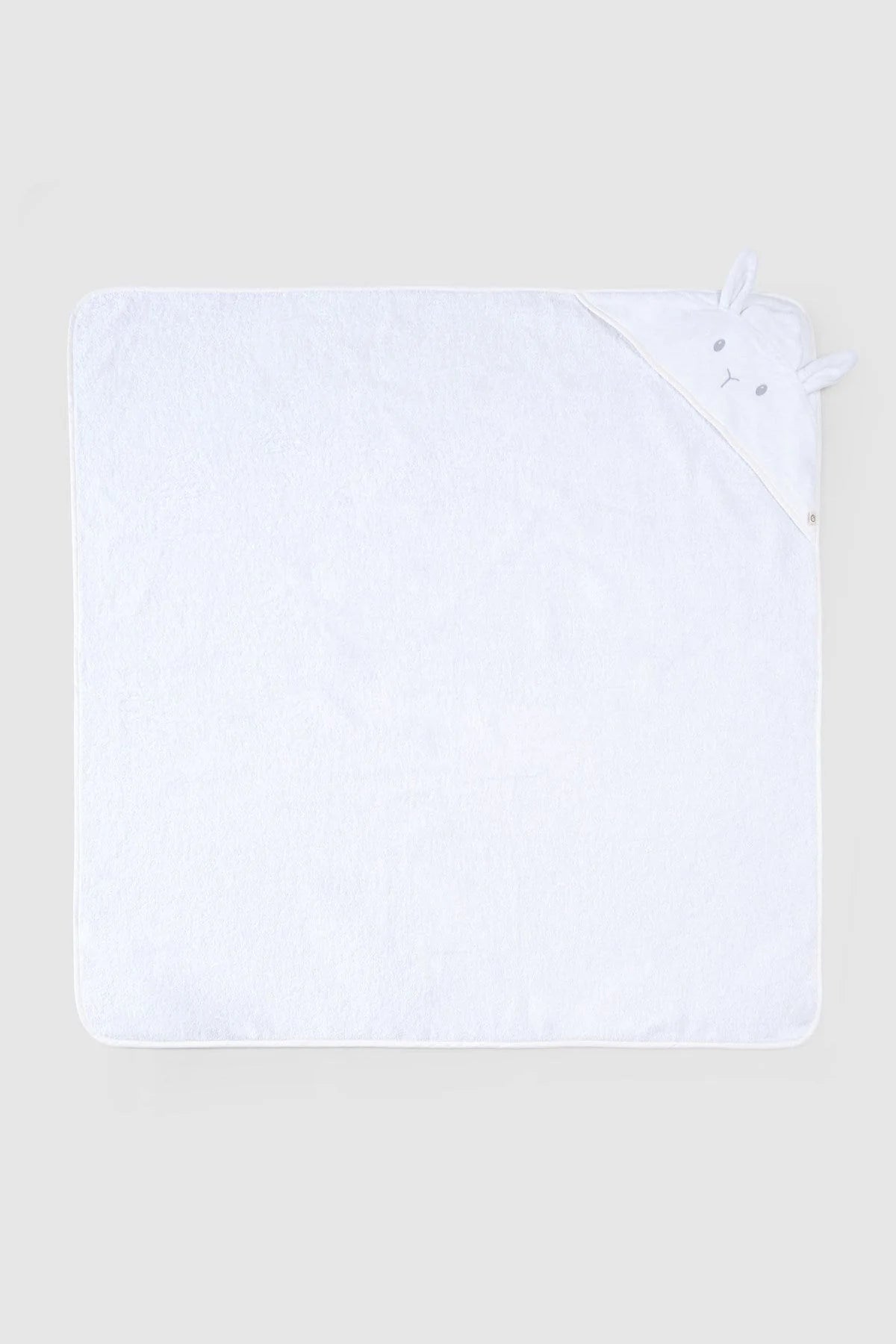 Organic Cotton Baby Bathcape and Pouch Set - White
