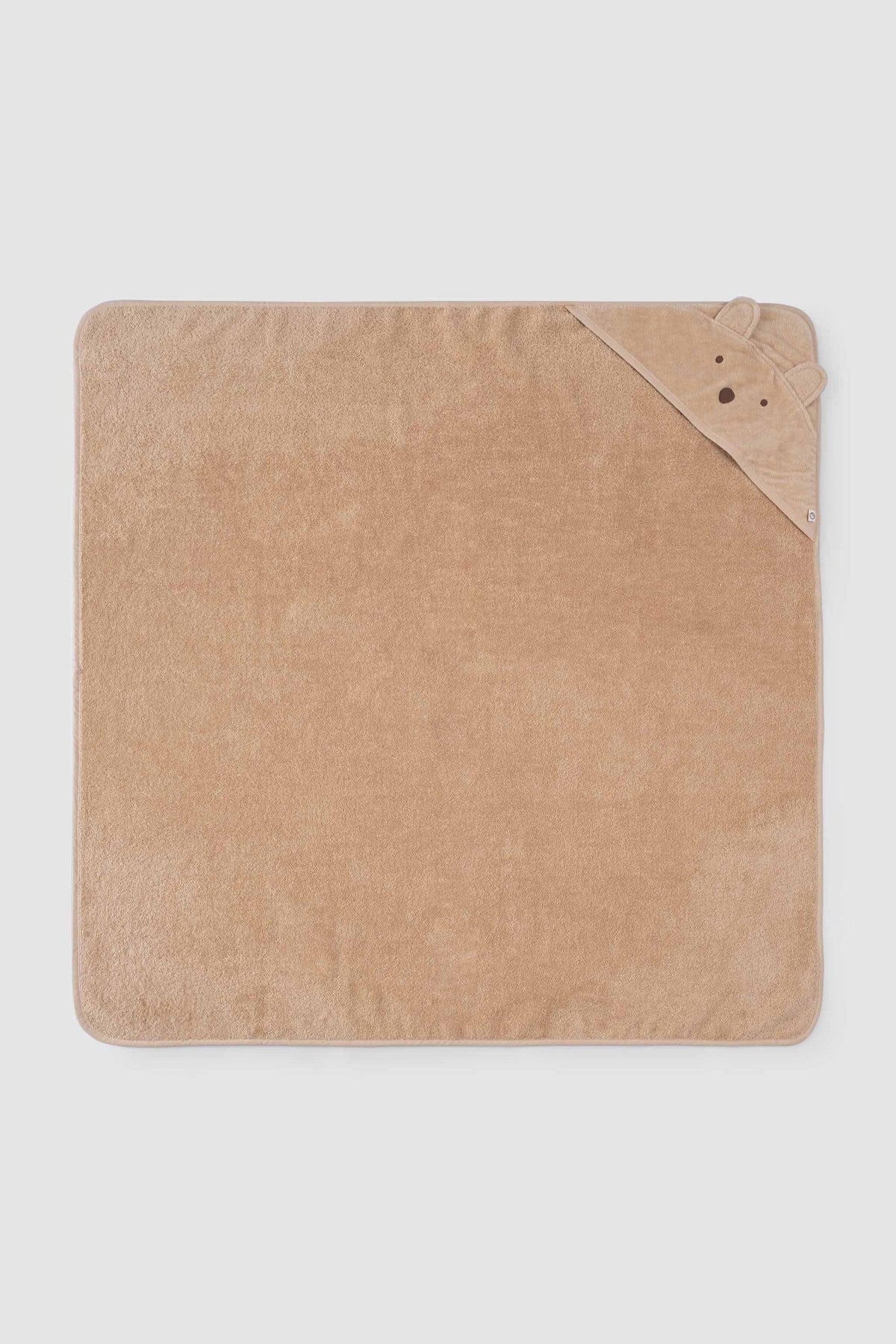 Organic Cotton Baby Bathcape and Pouch Set - Beige