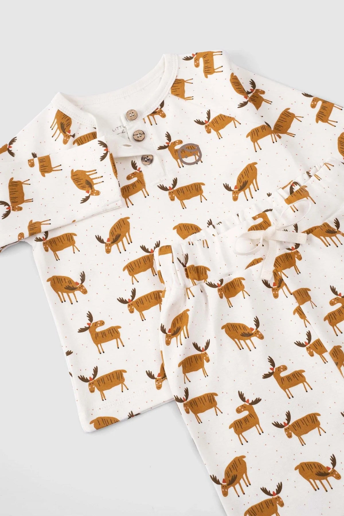Organic Cotton Pyjama Set - Deer Pattern