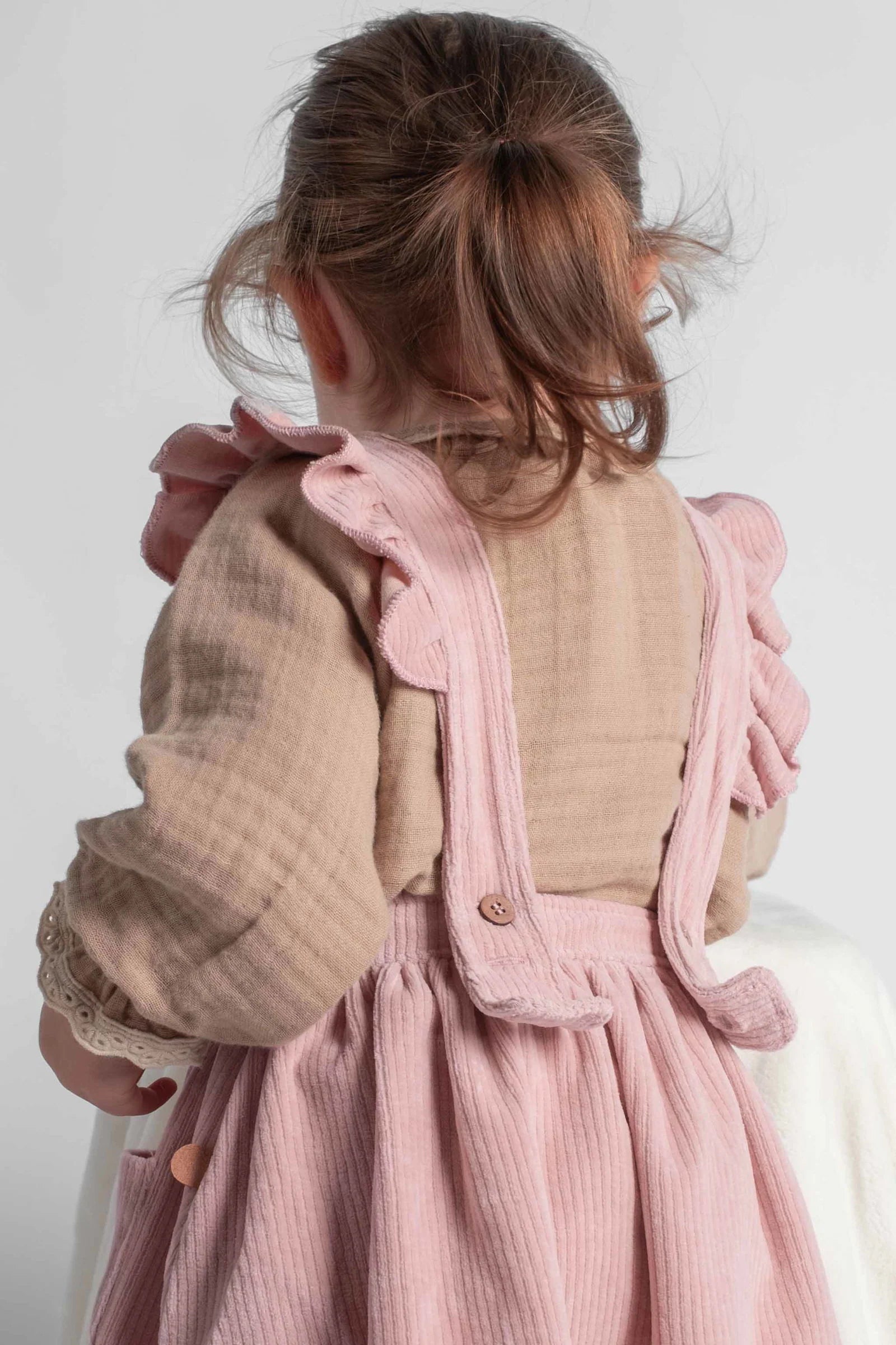 Velvet Gilet Dress - Pink