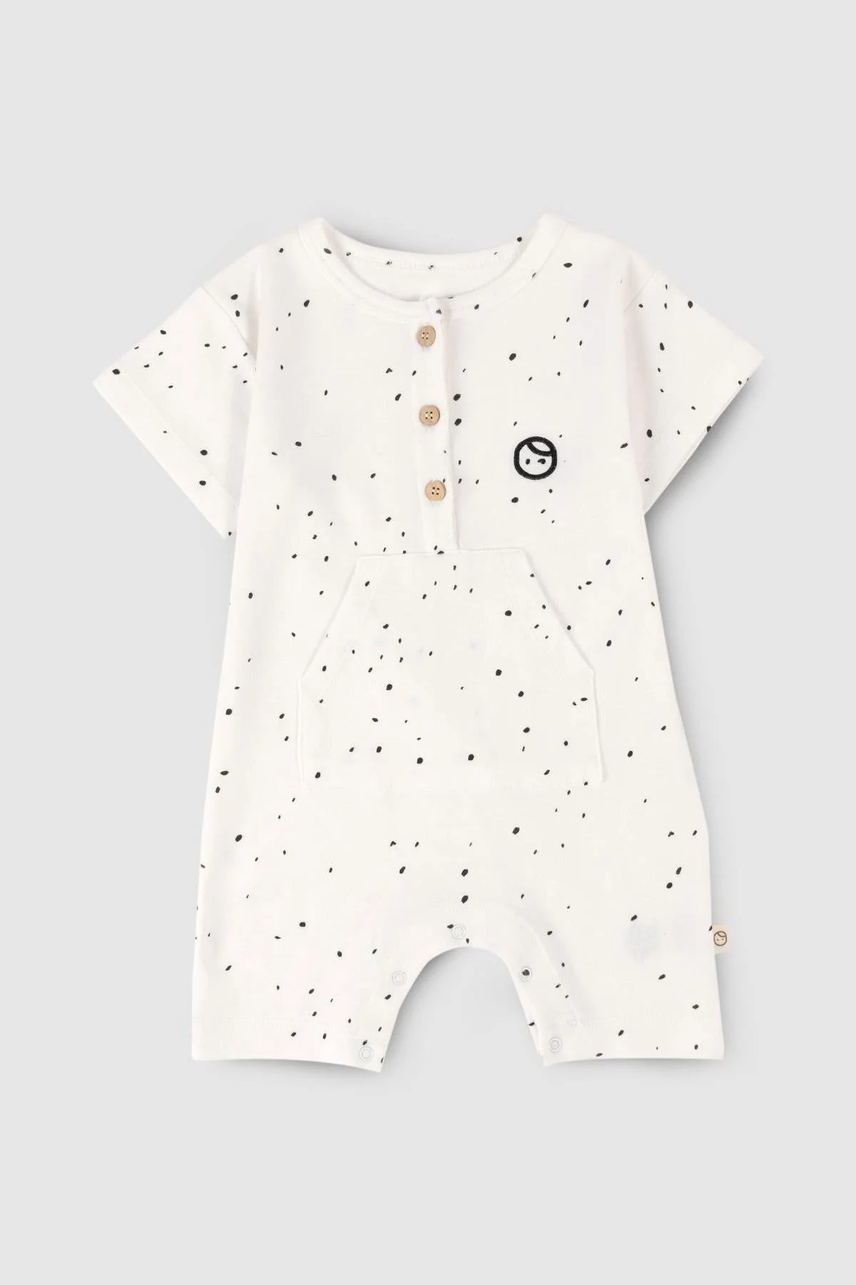 Organic Cotton Romper - White Cosmos