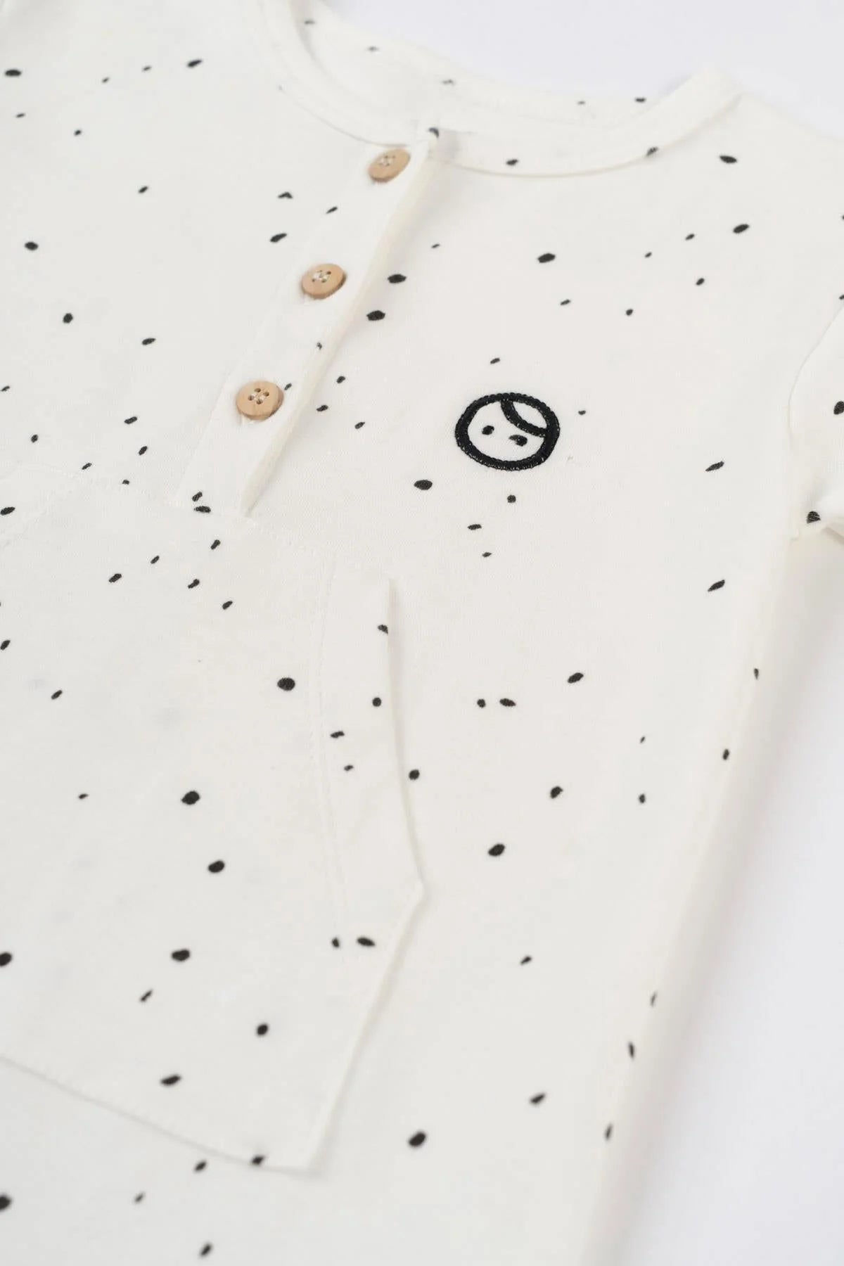 Organic Cotton Romper - White Cosmos