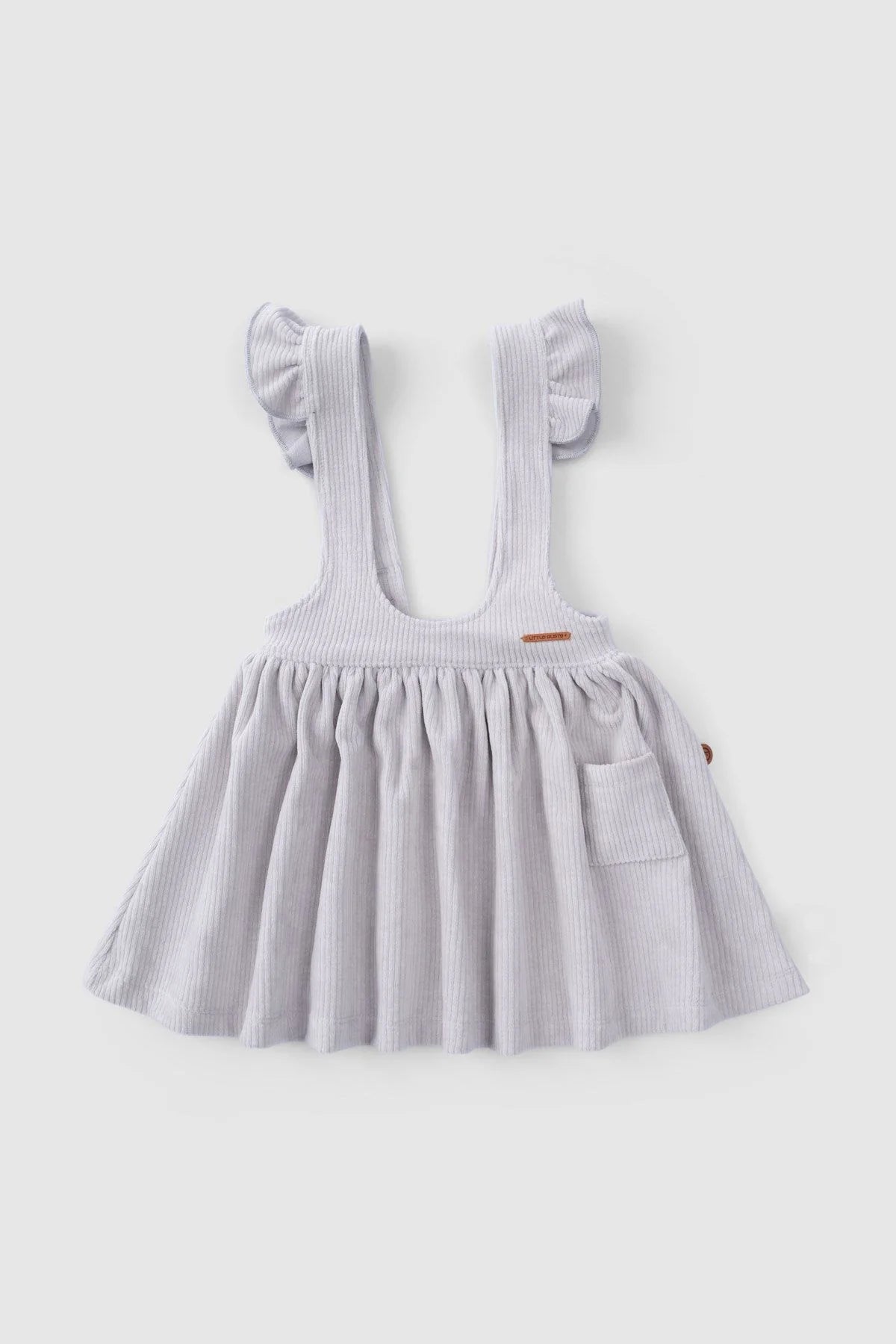 Velvet Gilet Dress - Gray