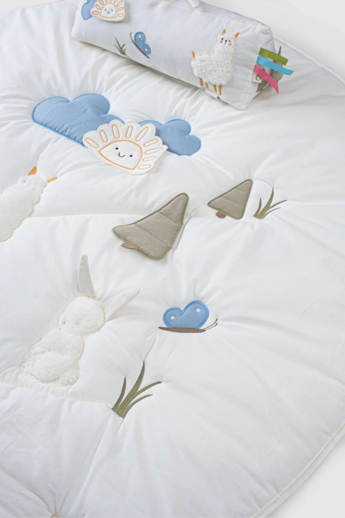 Round Crawling Cushion Set with Non-Slip Bottom - Forest