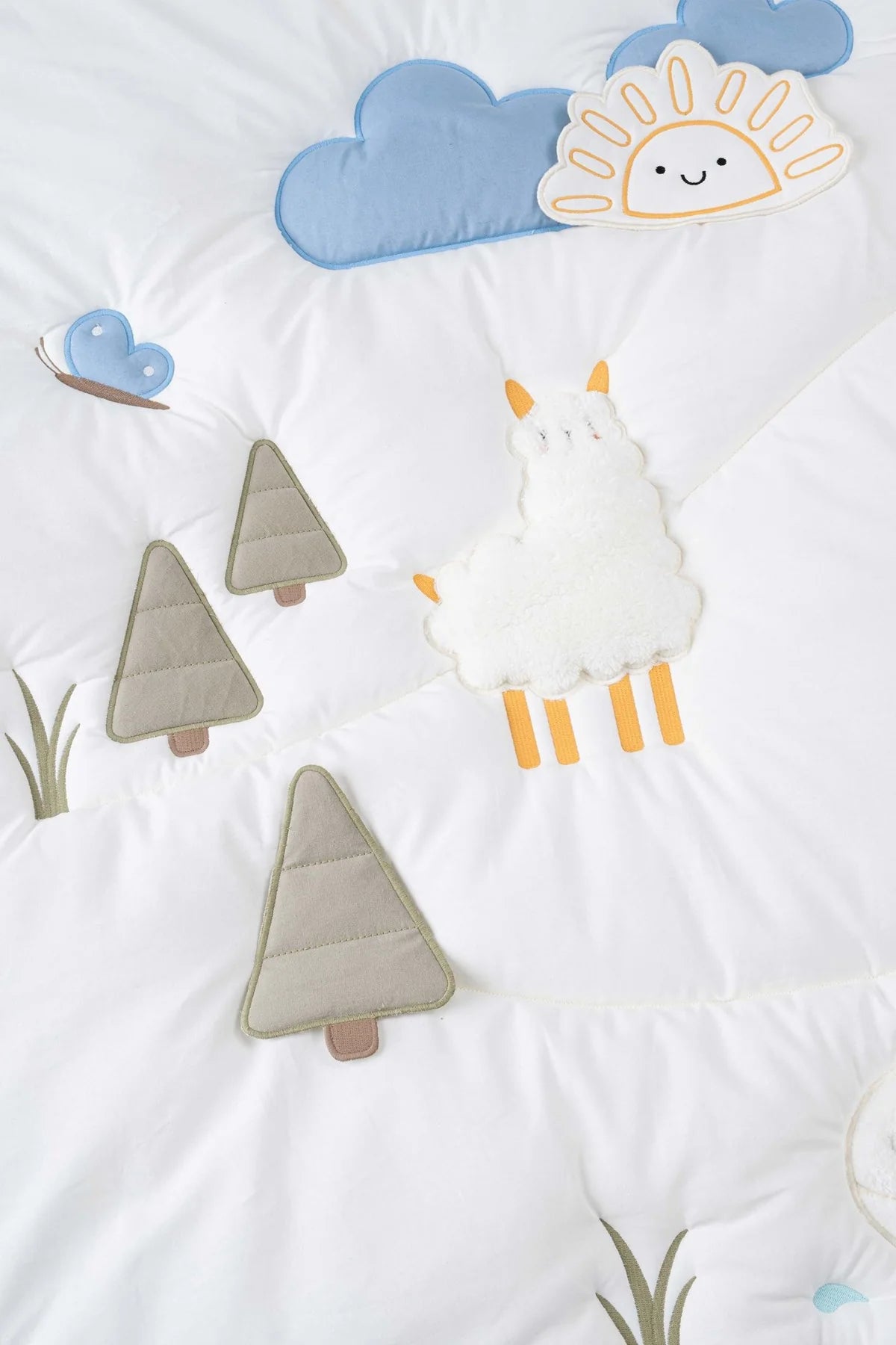 Round Crawling Cushion Set with Non-Slip Bottom - Forest