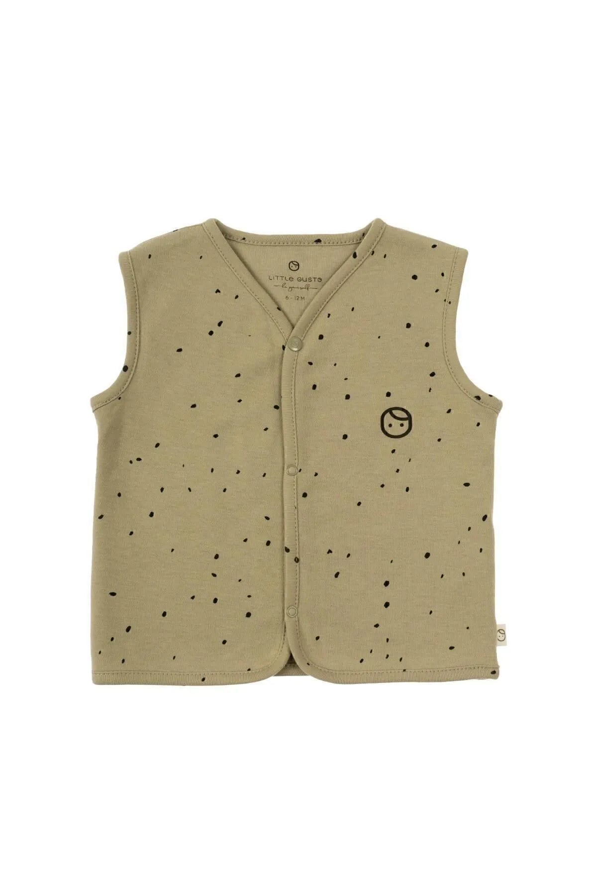 Organic Cotton Double Sided Vest - Khaki Cosmos