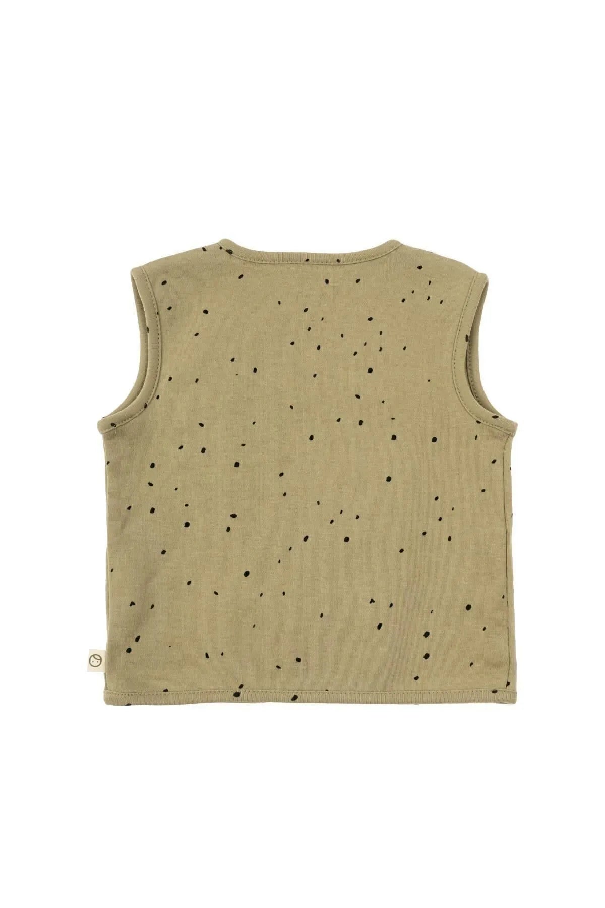 Organic Cotton Double Sided Vest - Khaki Cosmos