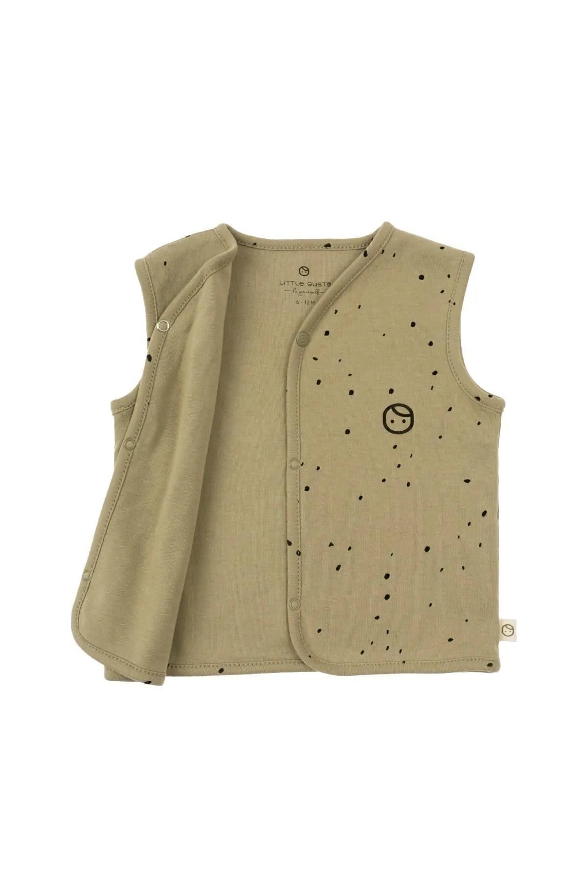 Organic Cotton Double Sided Vest - Khaki Cosmos