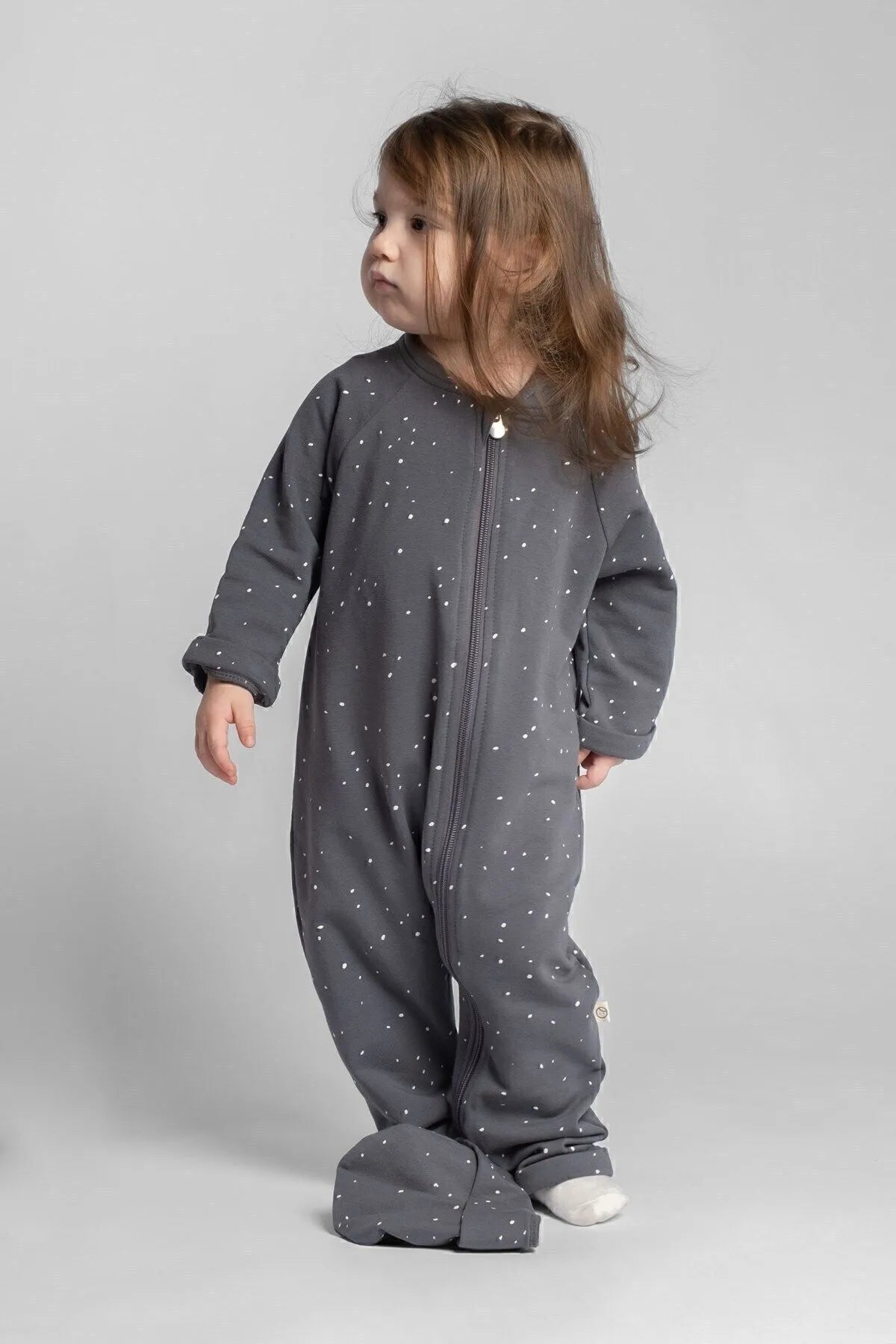 Organic Cotton Long Sleeve Onesie - Cosmos