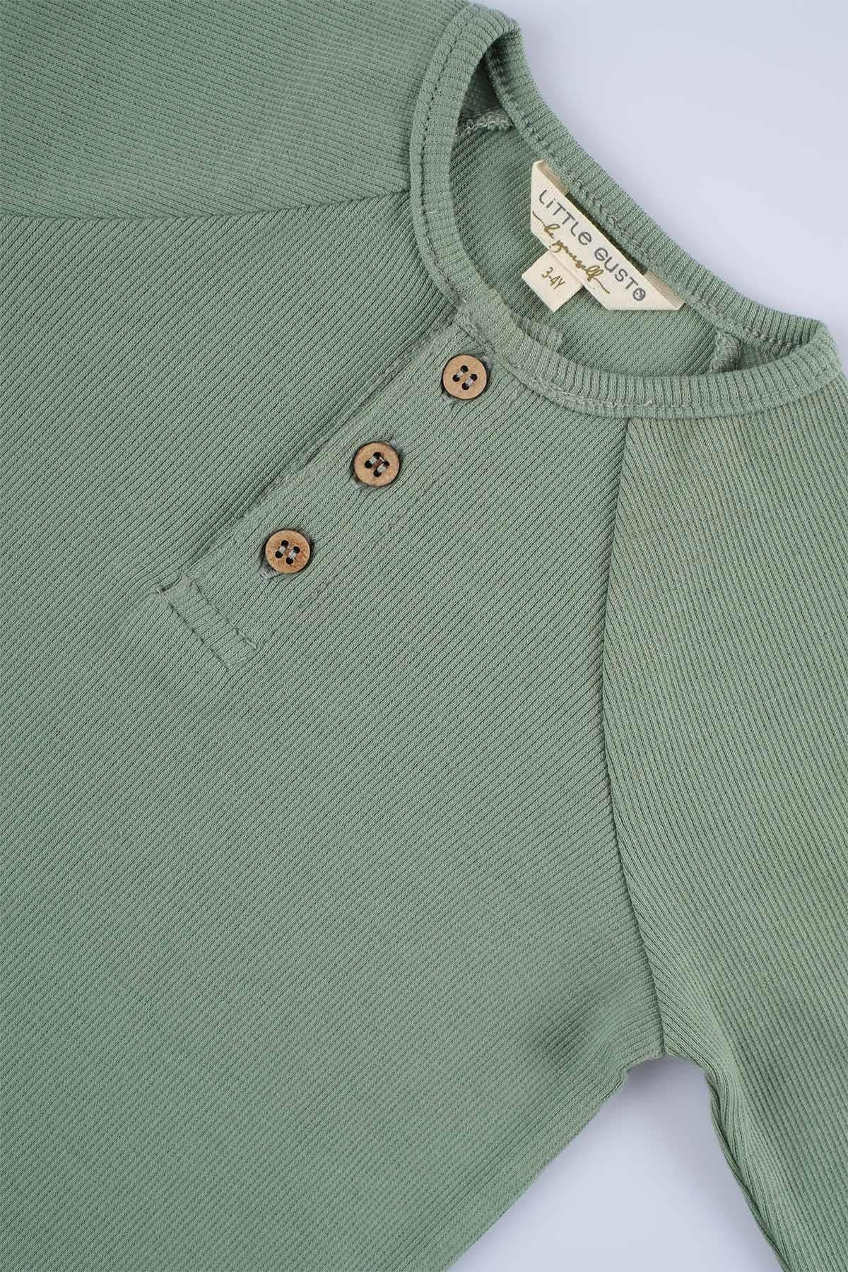 Organic Cotton Camisole Longsleeve - Green Kids Wear | Soft and Breathable