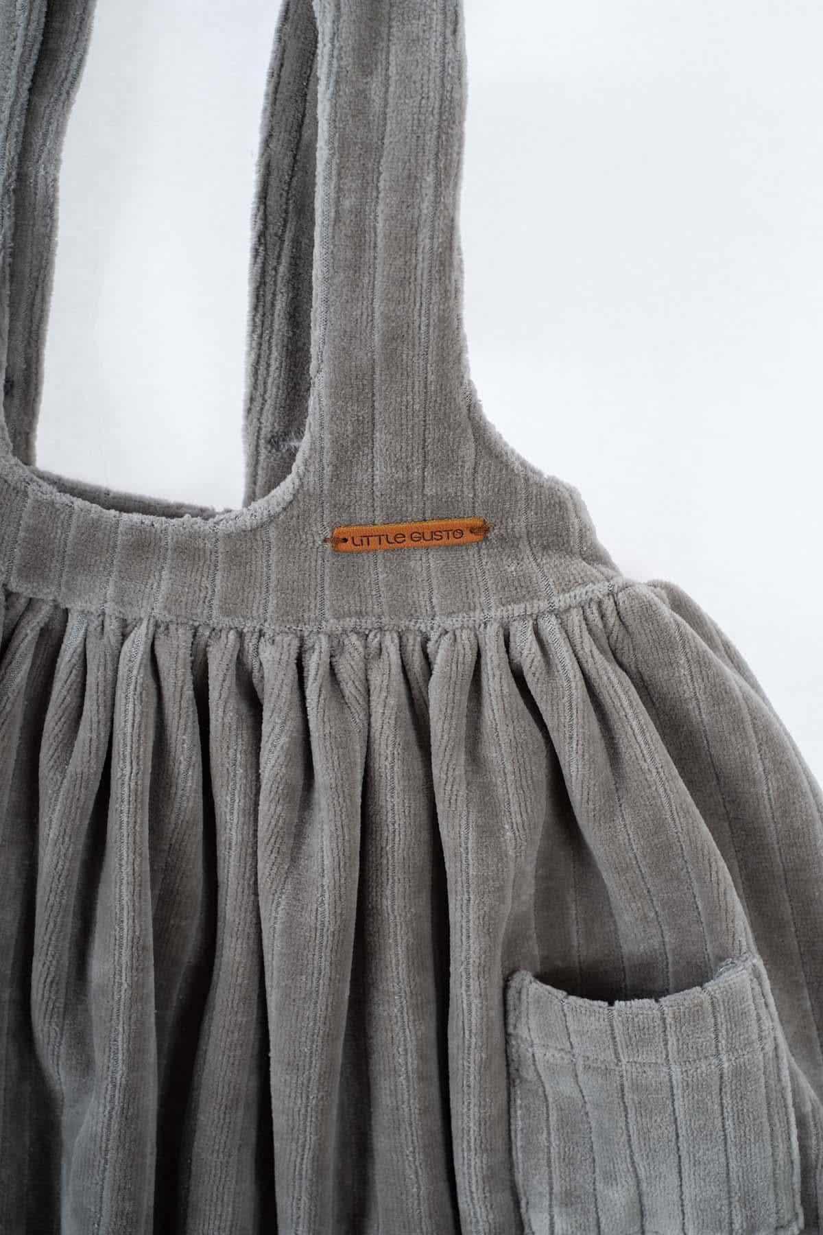 Grey Velvet Gilet Dress for Girls | Luxurious & Comfortable