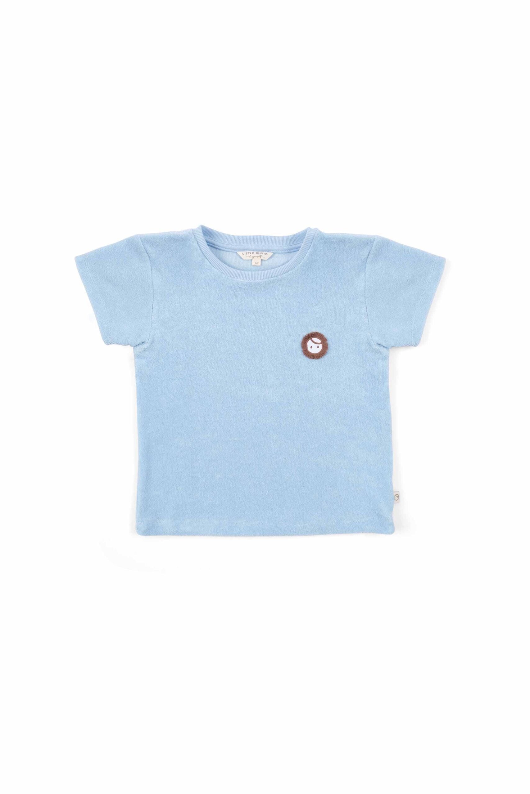 Blue Towel Short Sleeve Shorts Set for Babies | Soft & Absorbent