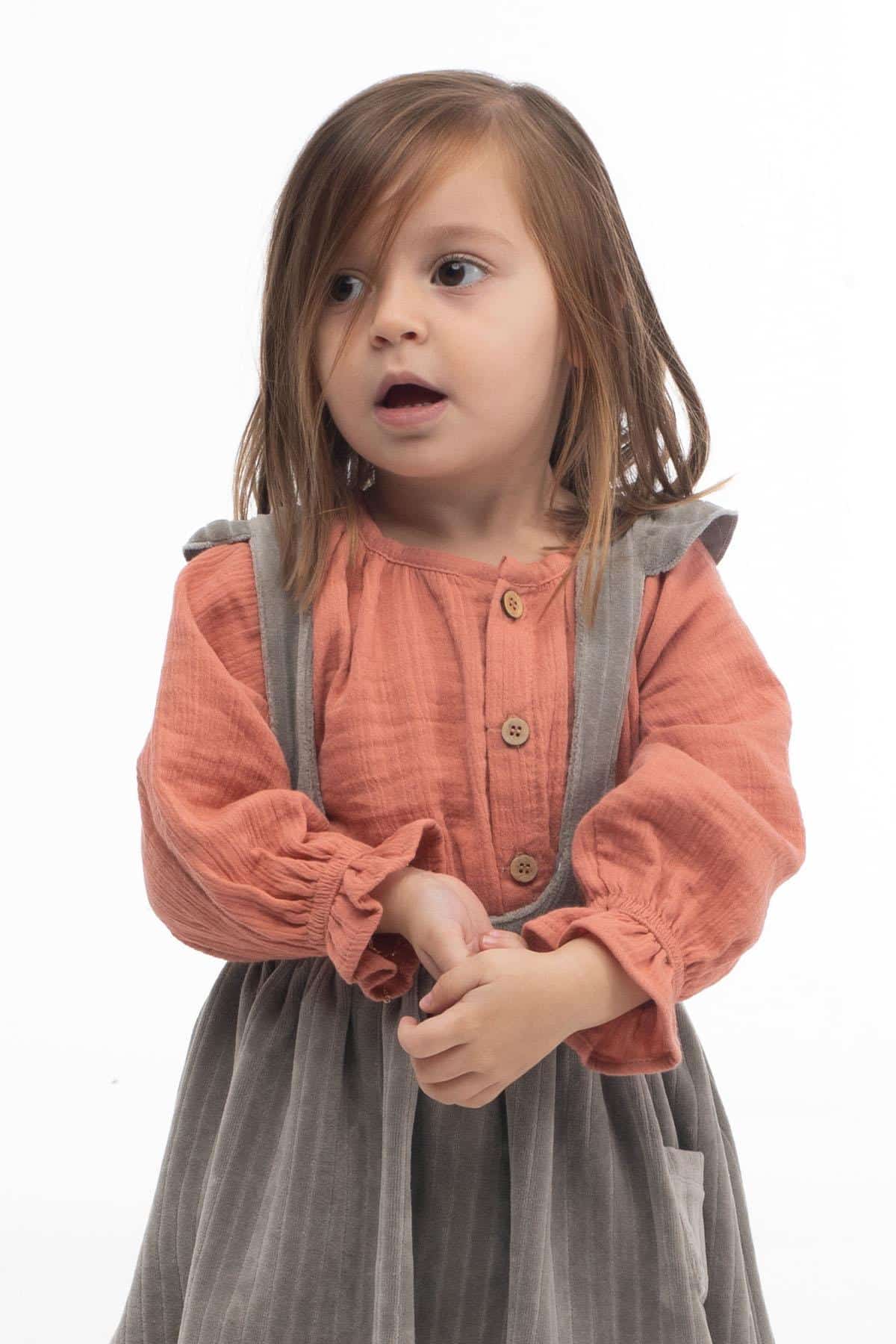 Organic Cotton Muslin Shirt - Pink