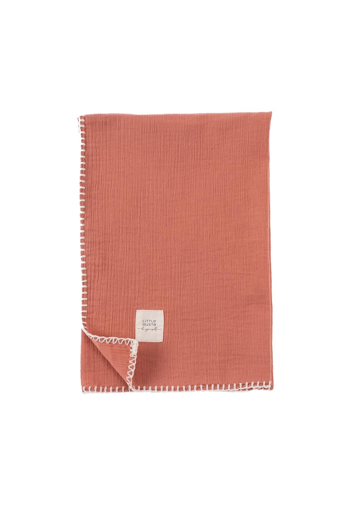 Organic Cotton Muslin Swaddle in Pink - Soft, Breathable, and Gentle