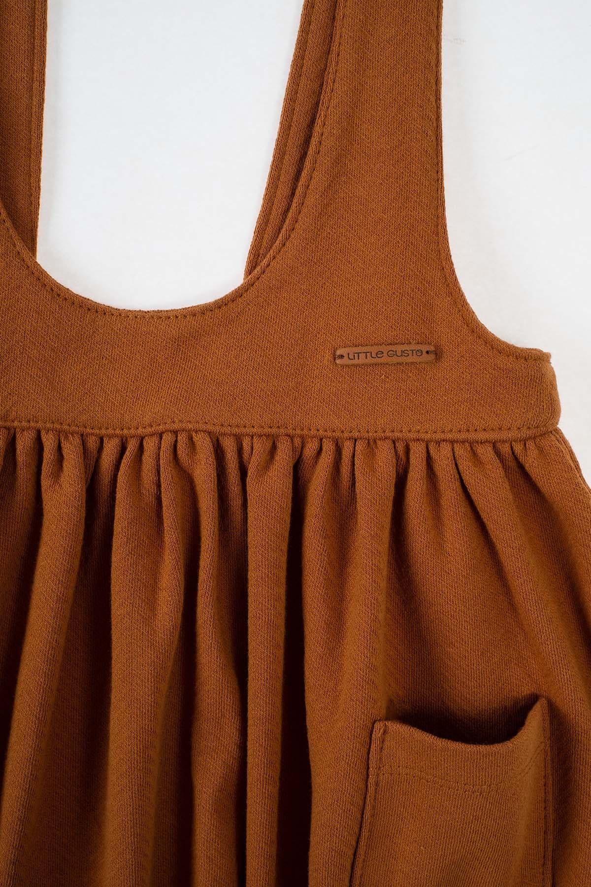Organic Cotton Gilet Dress - Copper | Elegant and Comfortable