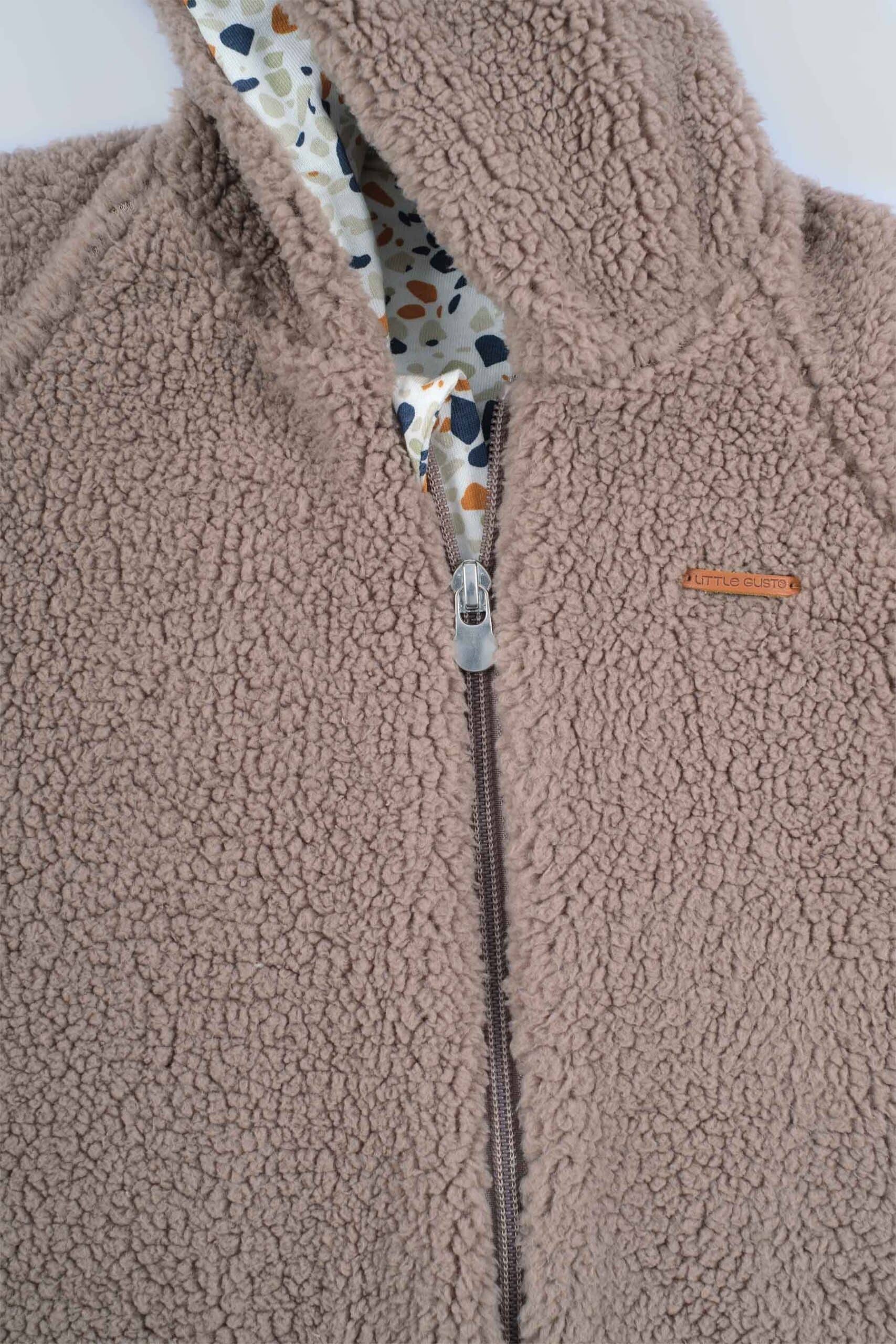 Brown Teddy Onesie with Hoodie - Soft, Warm & Cozy for Babies