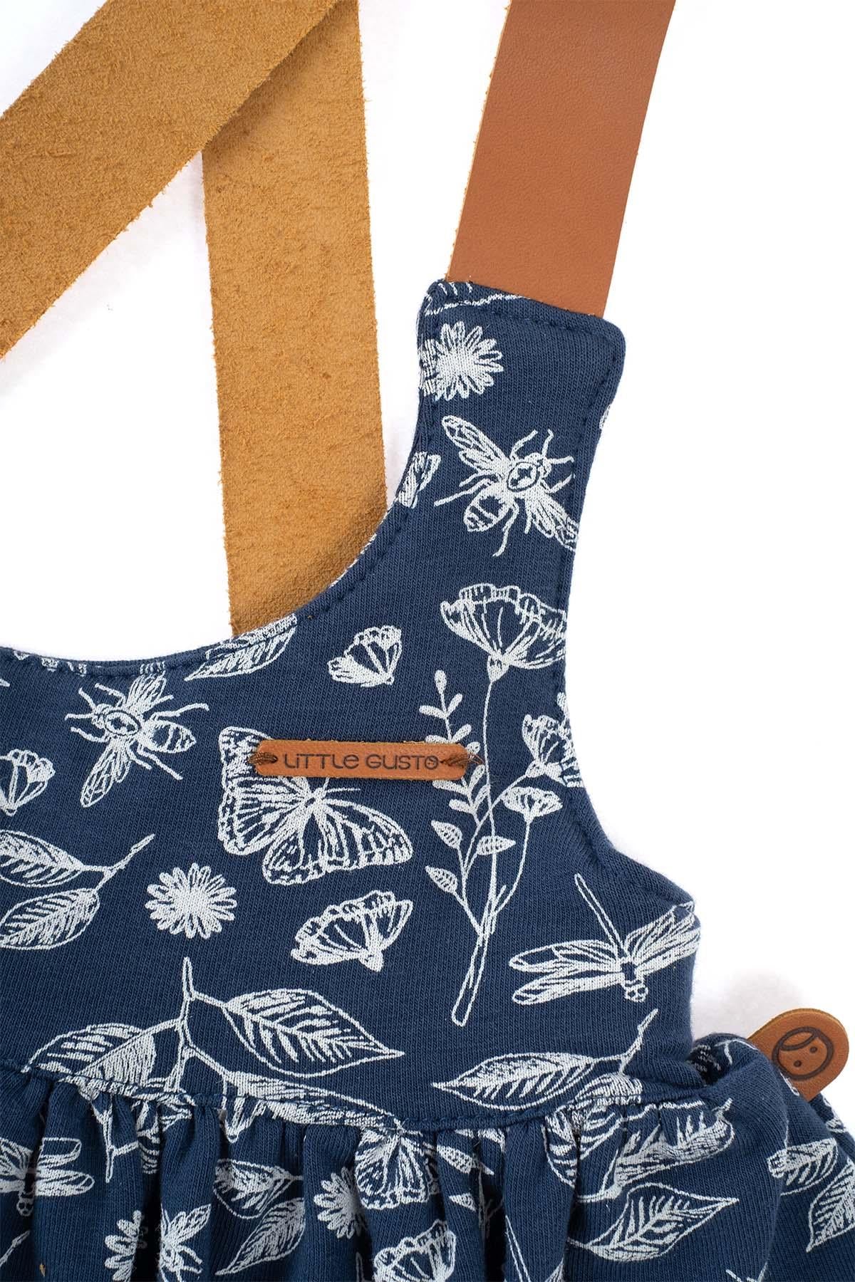 Organic Cotton Gilet Dress - Navy Blue | Comfortable and Stylish