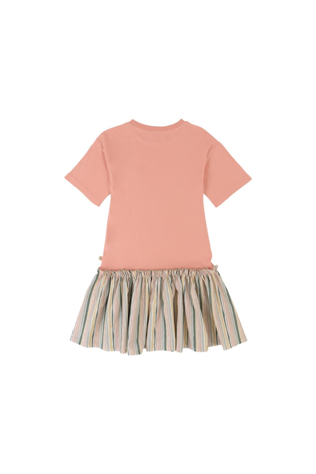 Bamboo Short Sleeve Dress with Skirt - Pink | Soft, Antiallergenic & Breathable