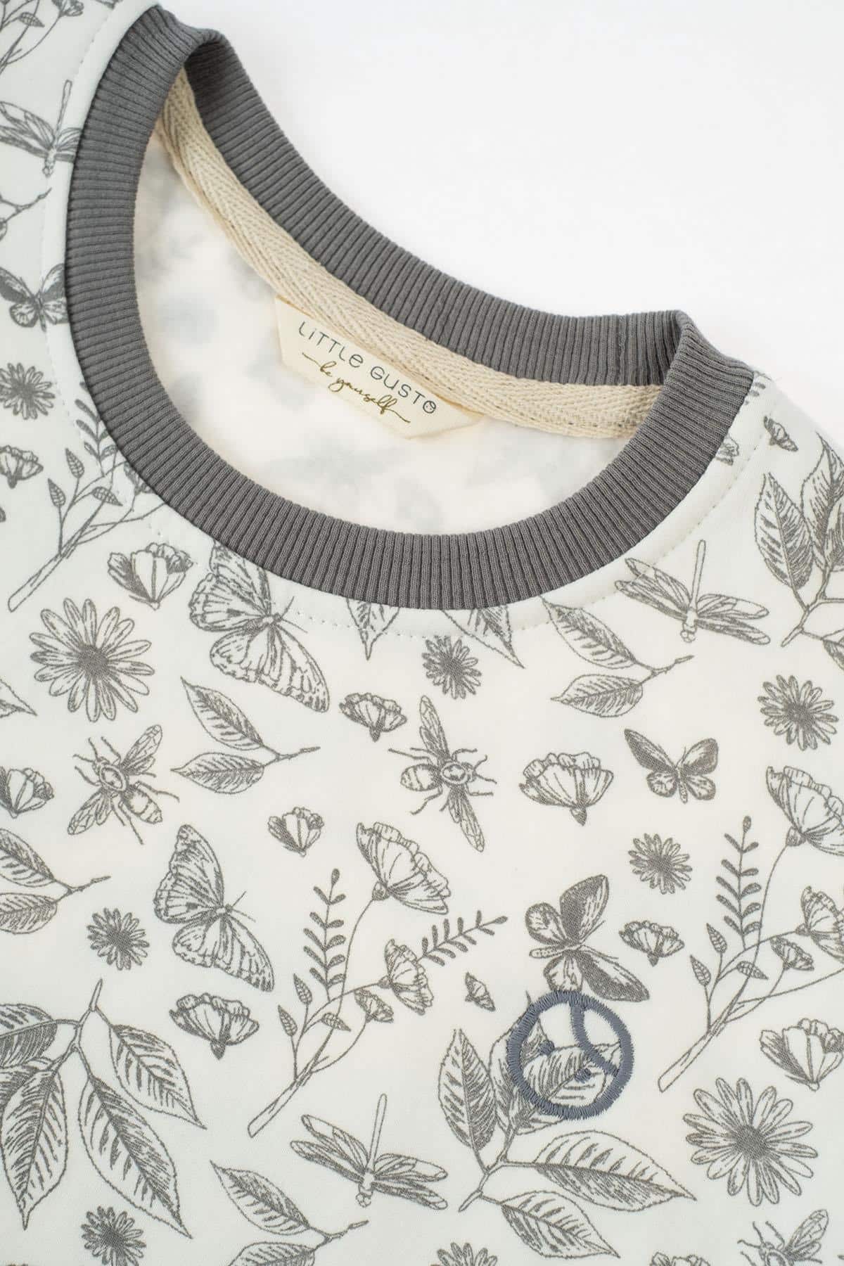 Organic Cotton Balloon Sleeve Sweatshirt - White Kids | Soft and Sustainable Comfort