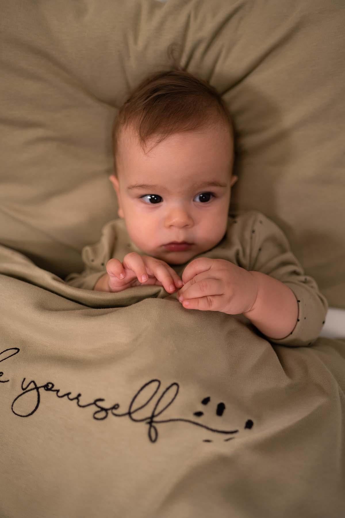 Organic Cotton Bed Set - Khaki for Baby | Soft Bed Cover, Pillow Case, Bed Sheet
