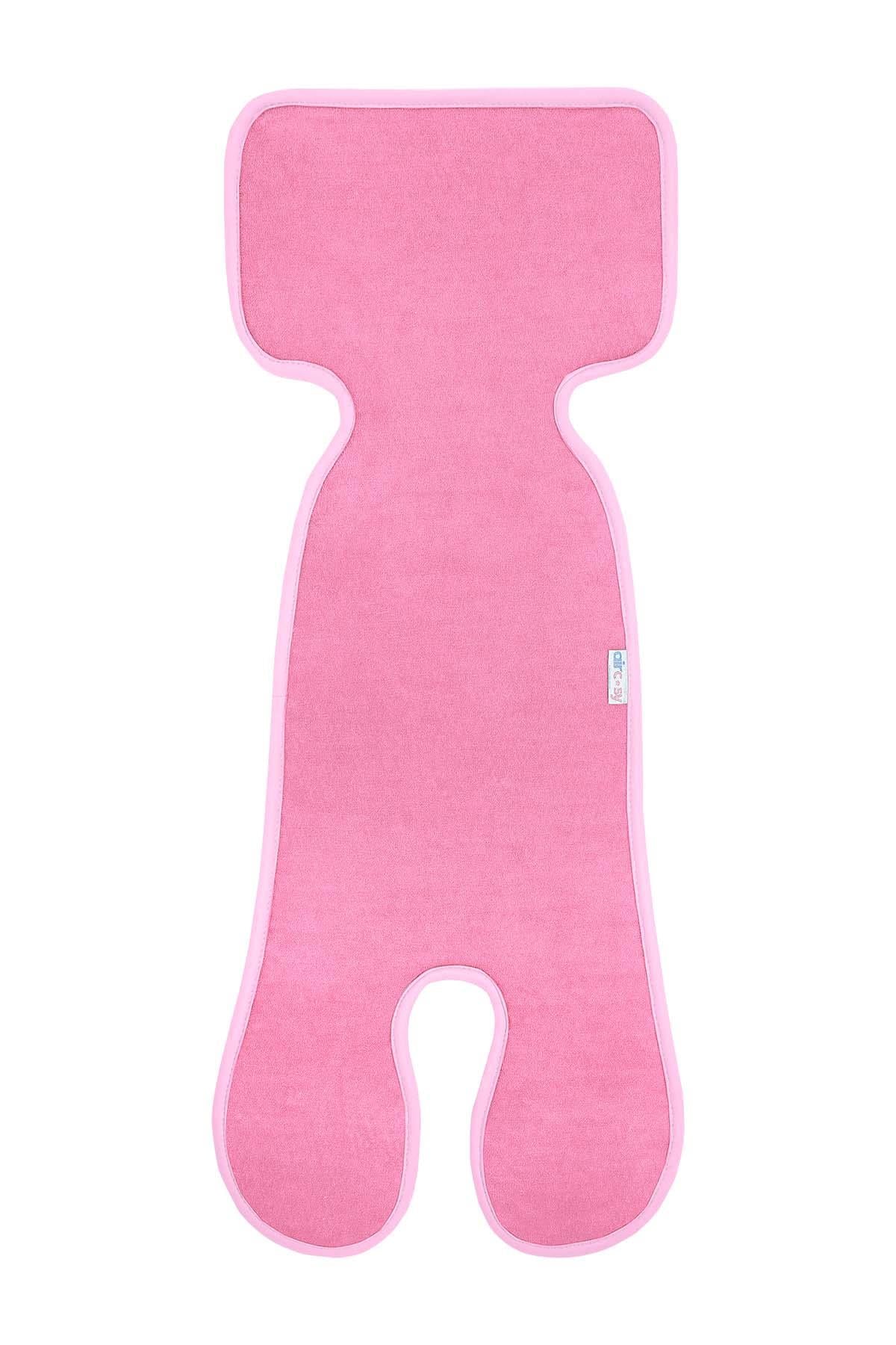 Organic Cotton Dark Pink Baby Car Seat Cushion (0-1 Years)