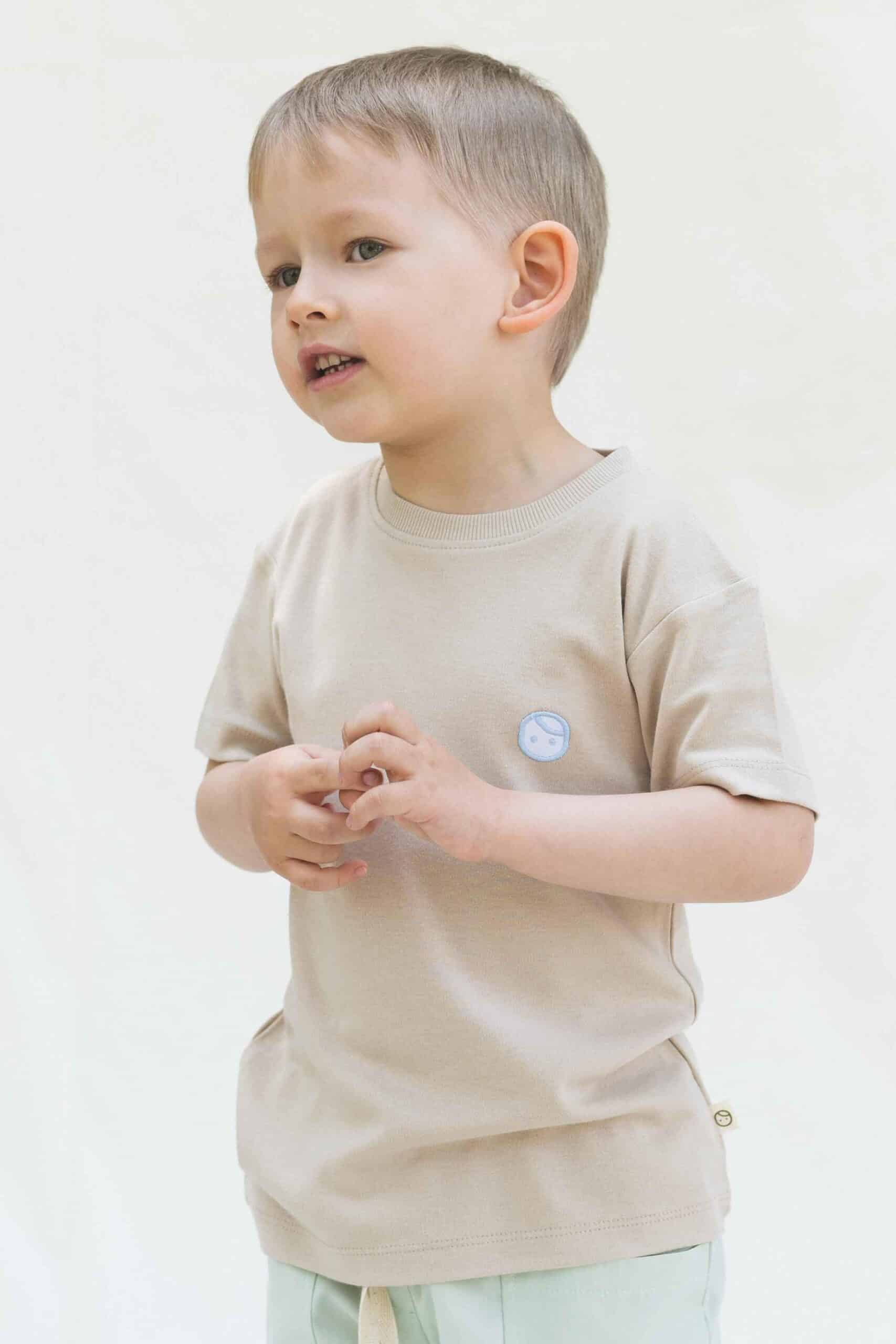 Kids' Bamboo T-shirt - Beige | Soft, Breathable & Eco-Friendly