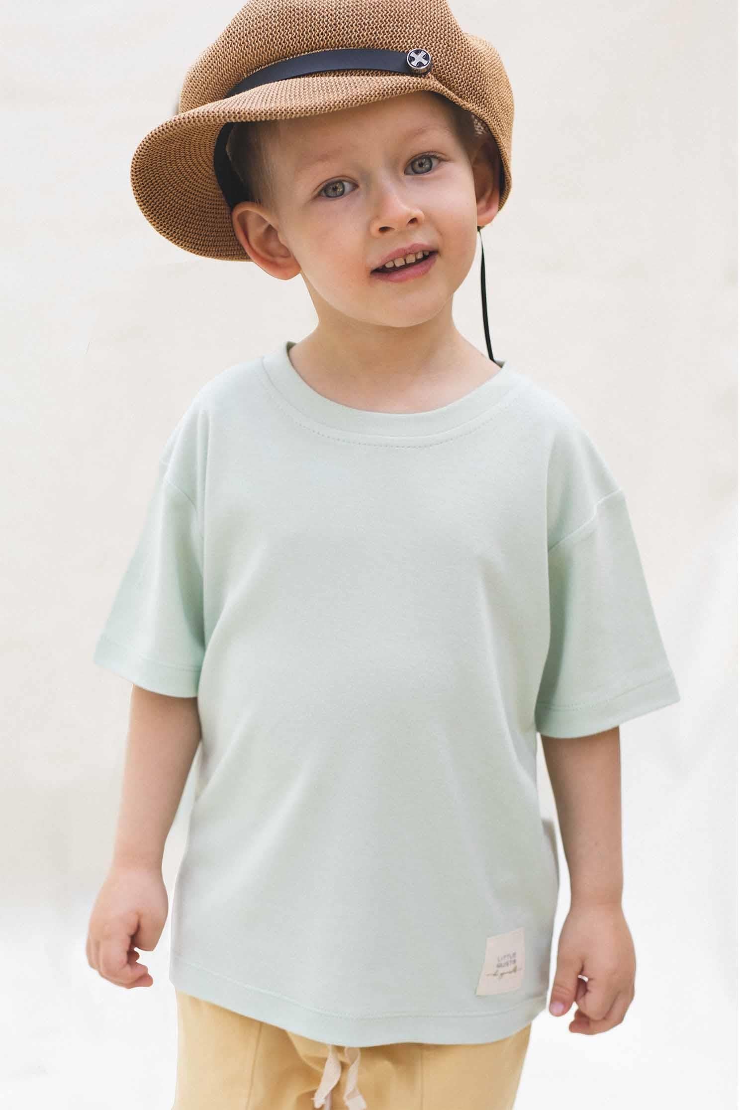 Bamboo Oversized T-Shirt - Green | Kids Wear | Soft & Eco-Friendly