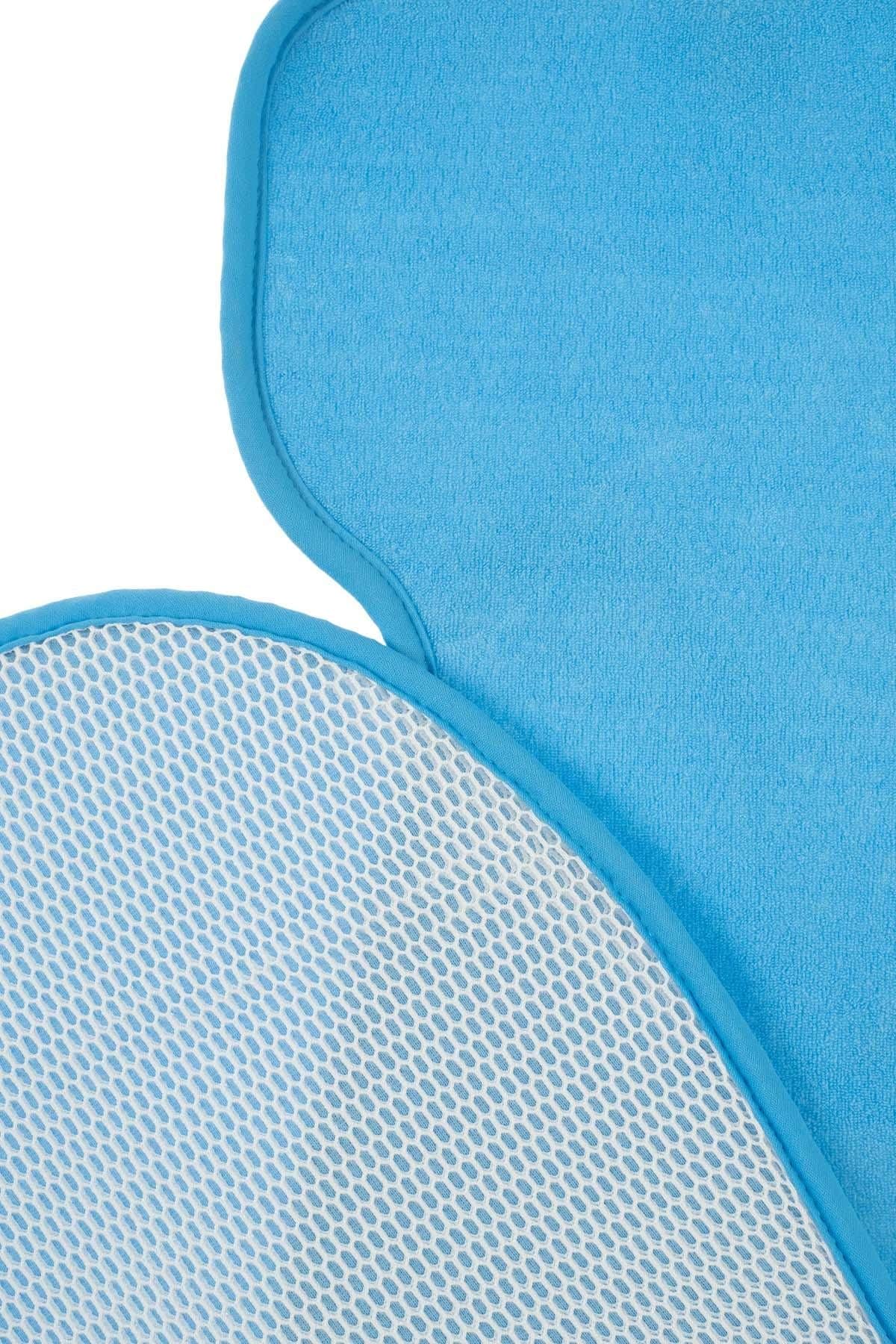 Organic Cotton Blue Baby Car Seat Cushion (0-1 Years) | Soft and Supportive Comfort