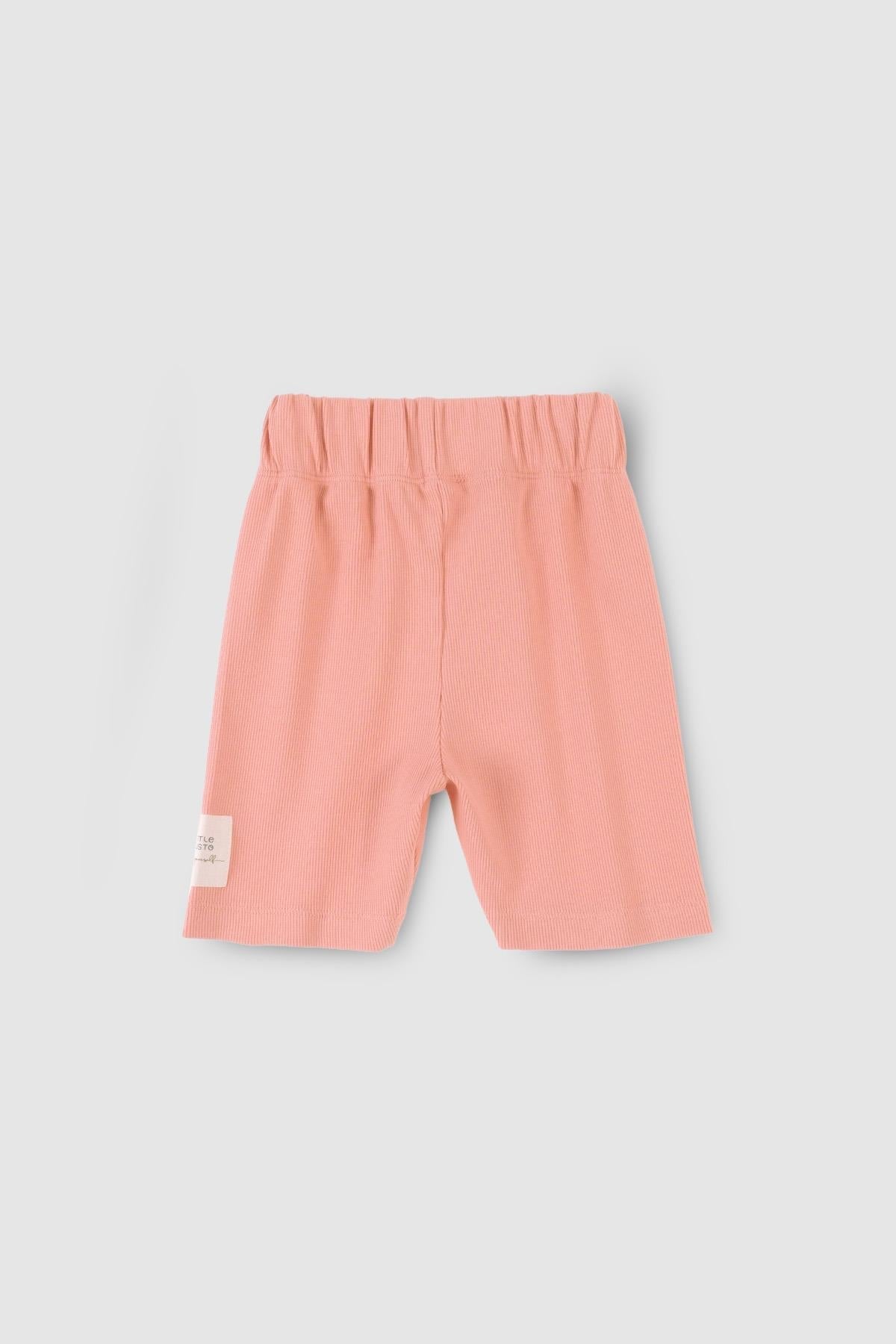 Organic Cotton Ribbed Shorts in Pink - Soft, Comfortable, and Stylish