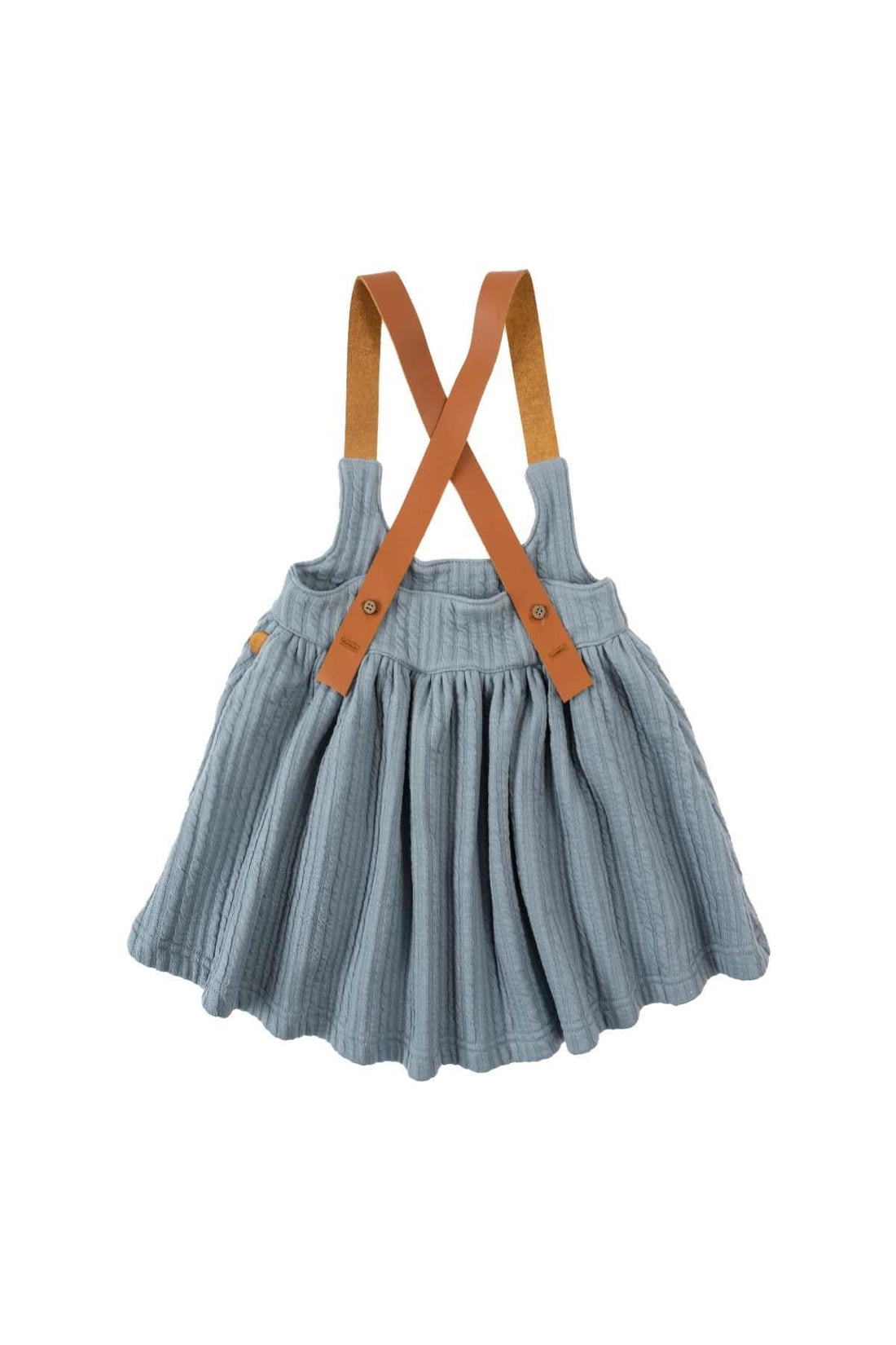 Quilted Gilet Dress - Blue