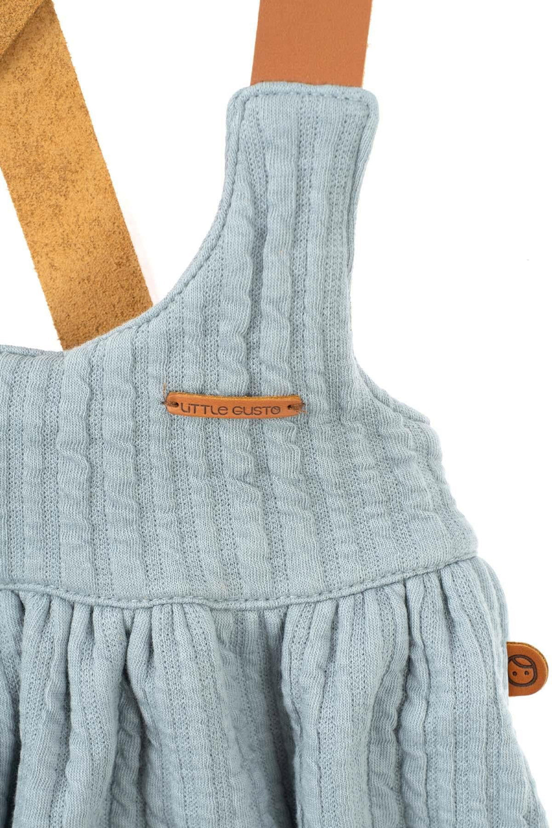 Quilted Gilet Dress - Blue