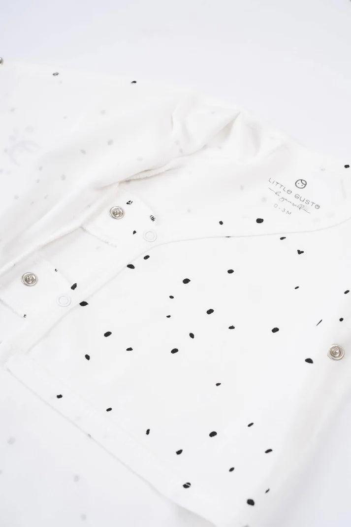 Organic Cotton Short Sleeve Bodysuit - Cosmos White