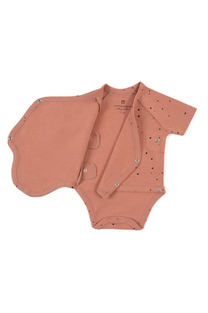 Organic Cotton Short Sleeve Bodysuit - Cosmos Pink